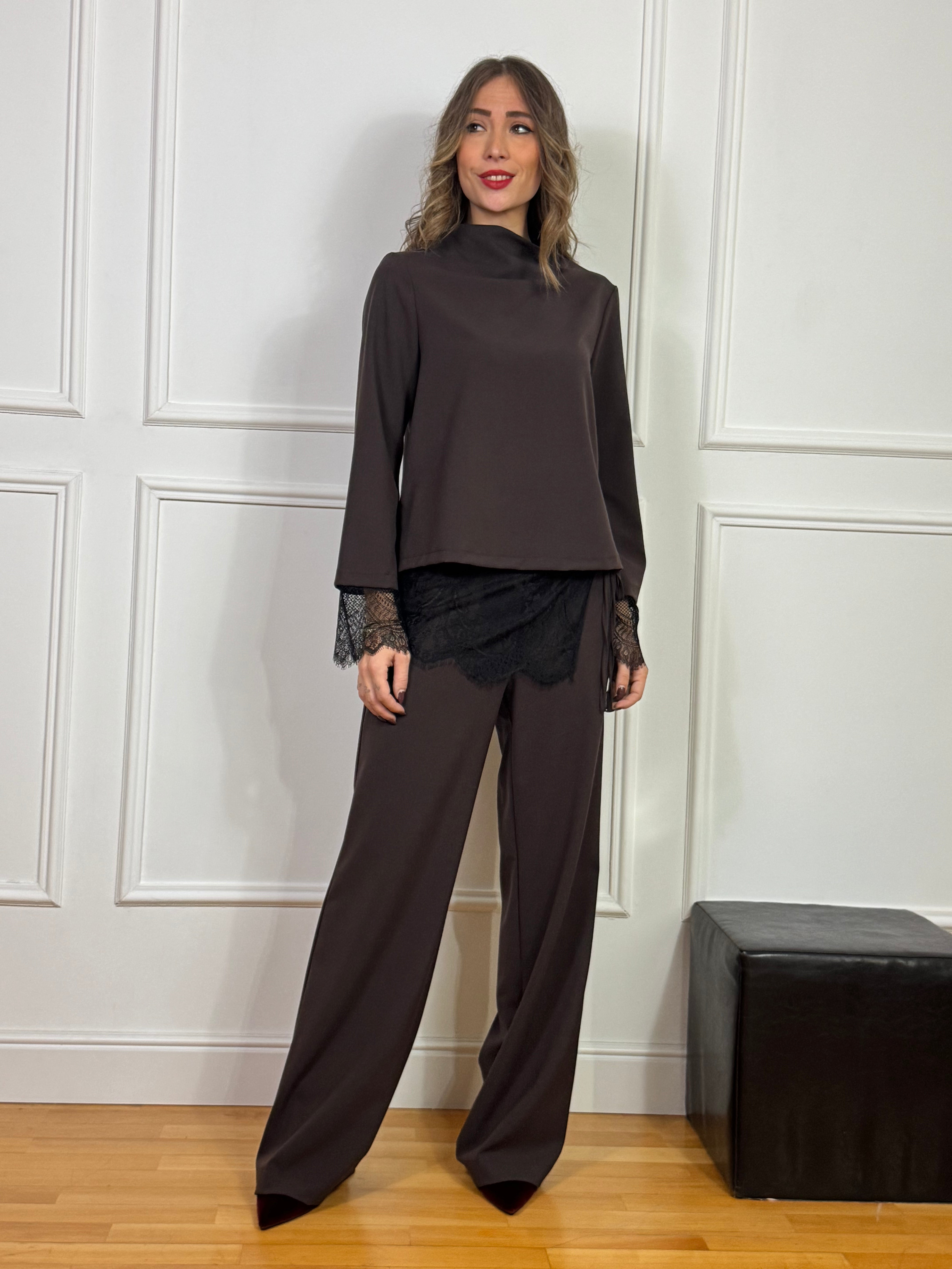 Pantalone Susy Mix con FUSCIACCA IN PIZZO