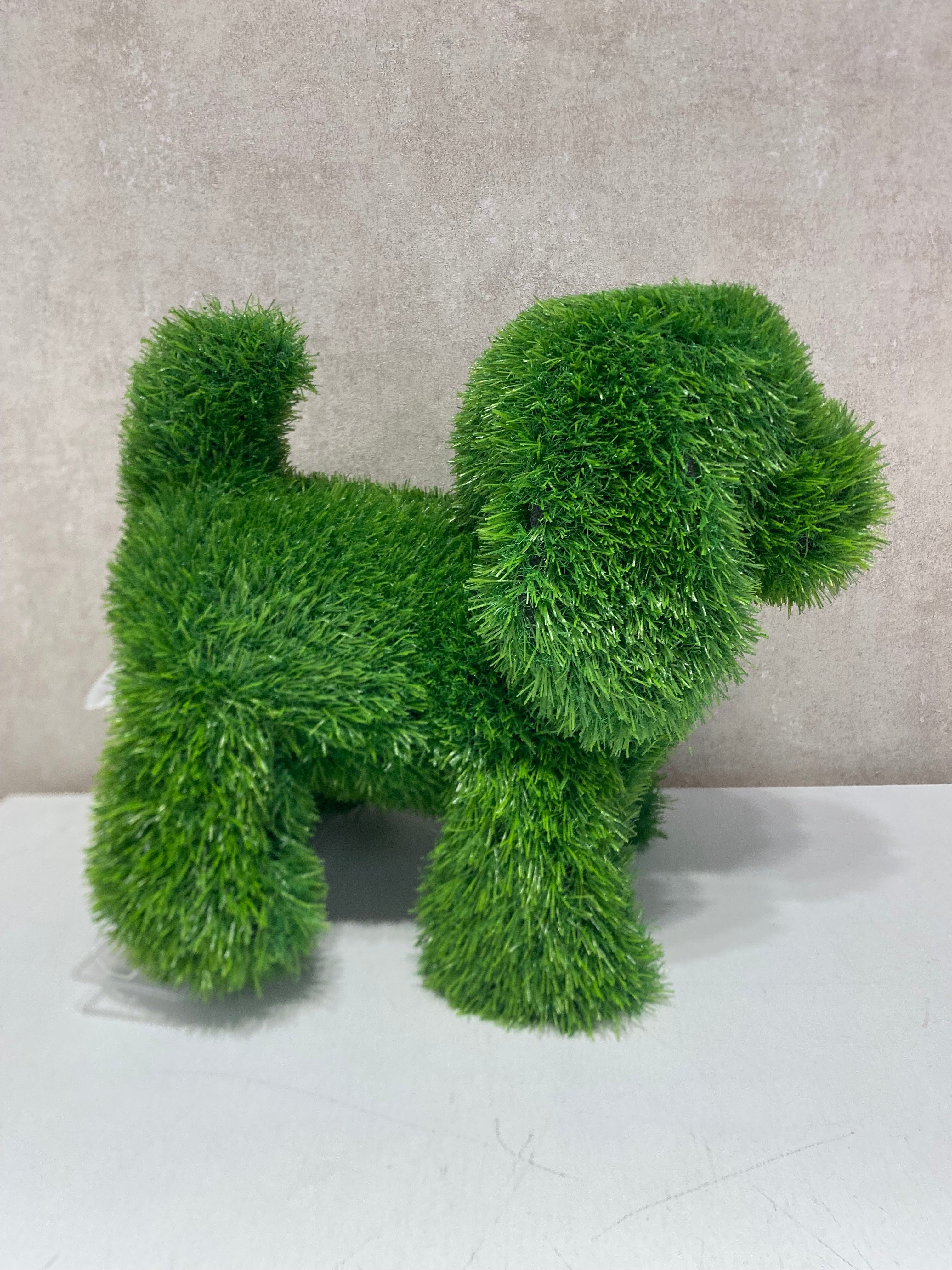 Cane h.33 decorazione erba