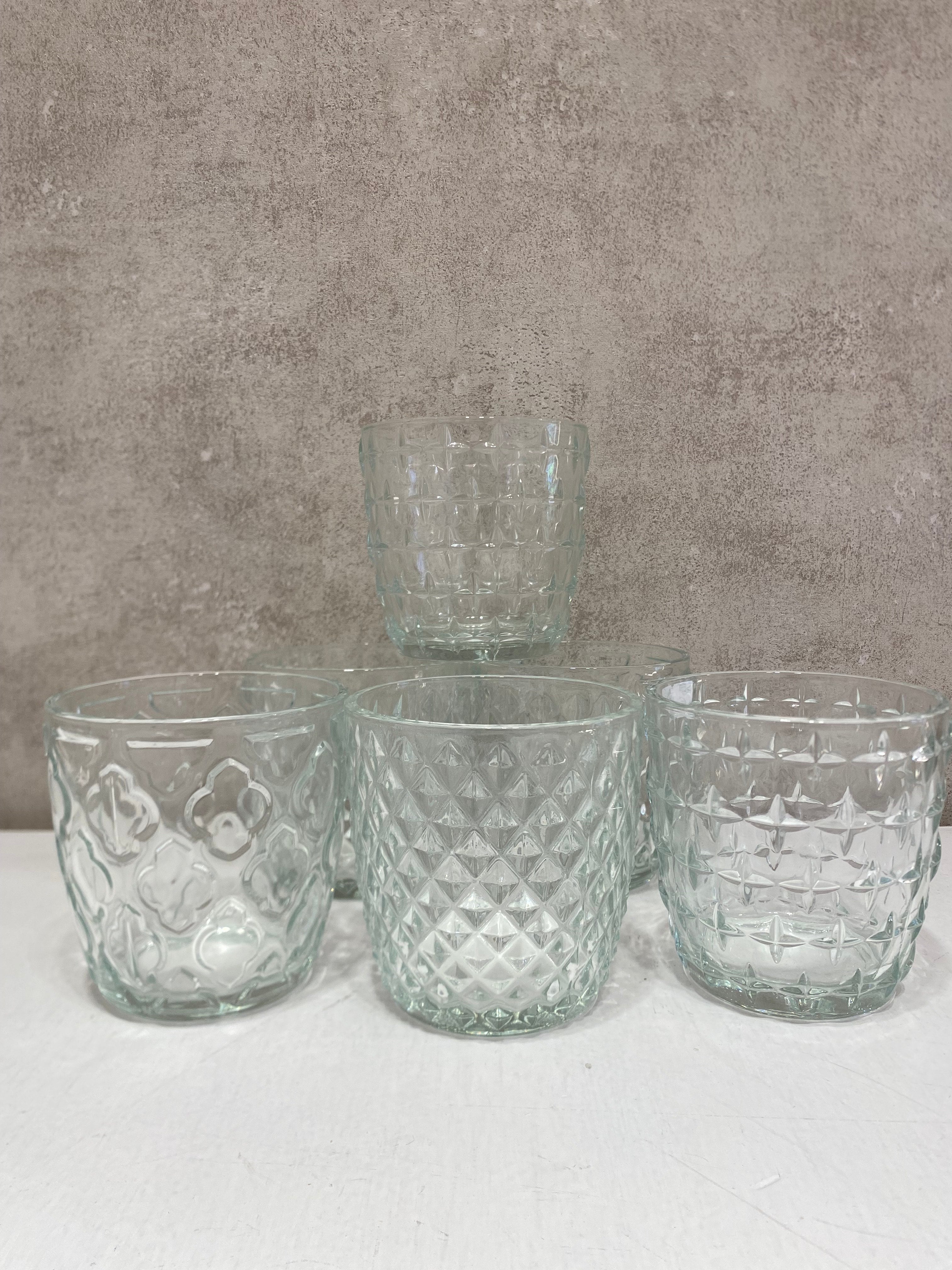 Bicchieri vetro set 6pz mix