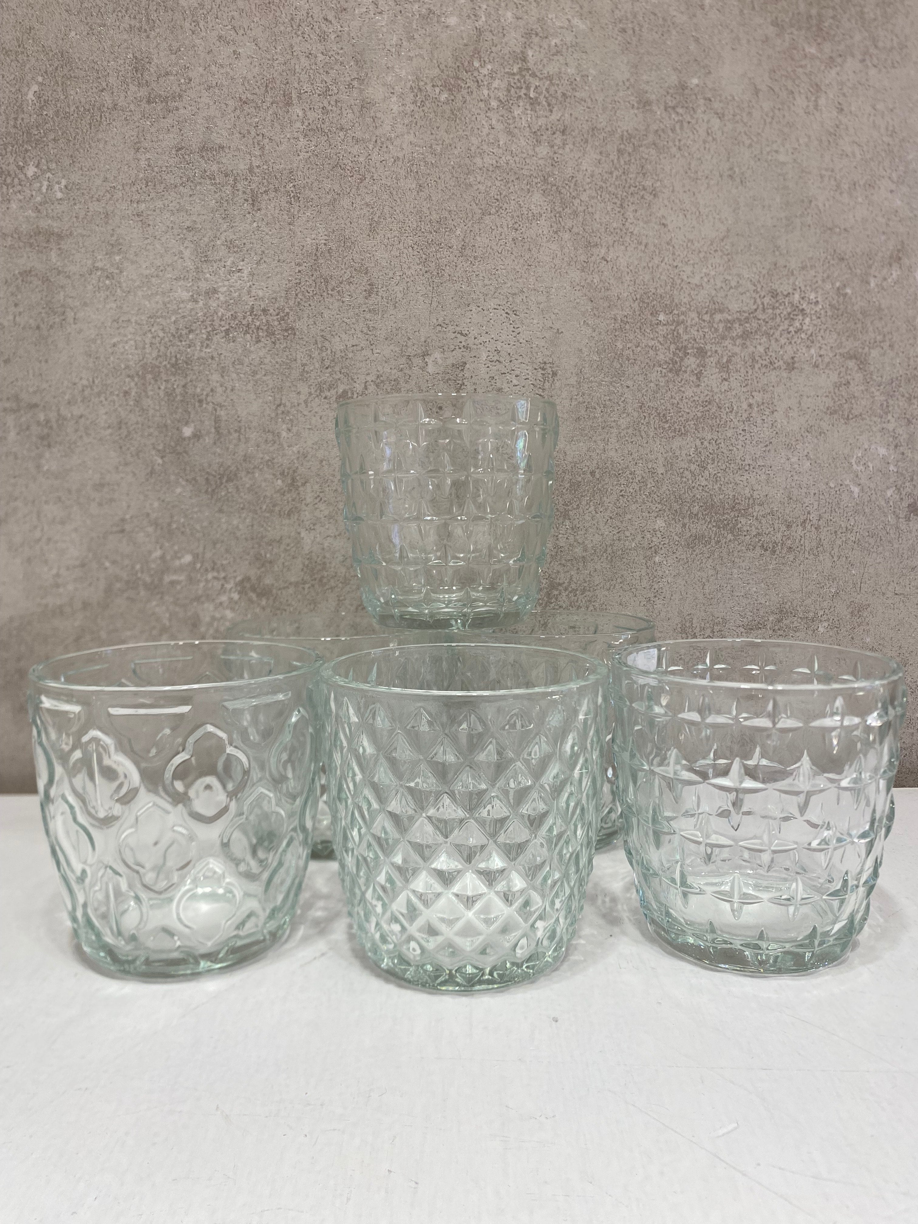 Bicchieri vetro set 6pz mix