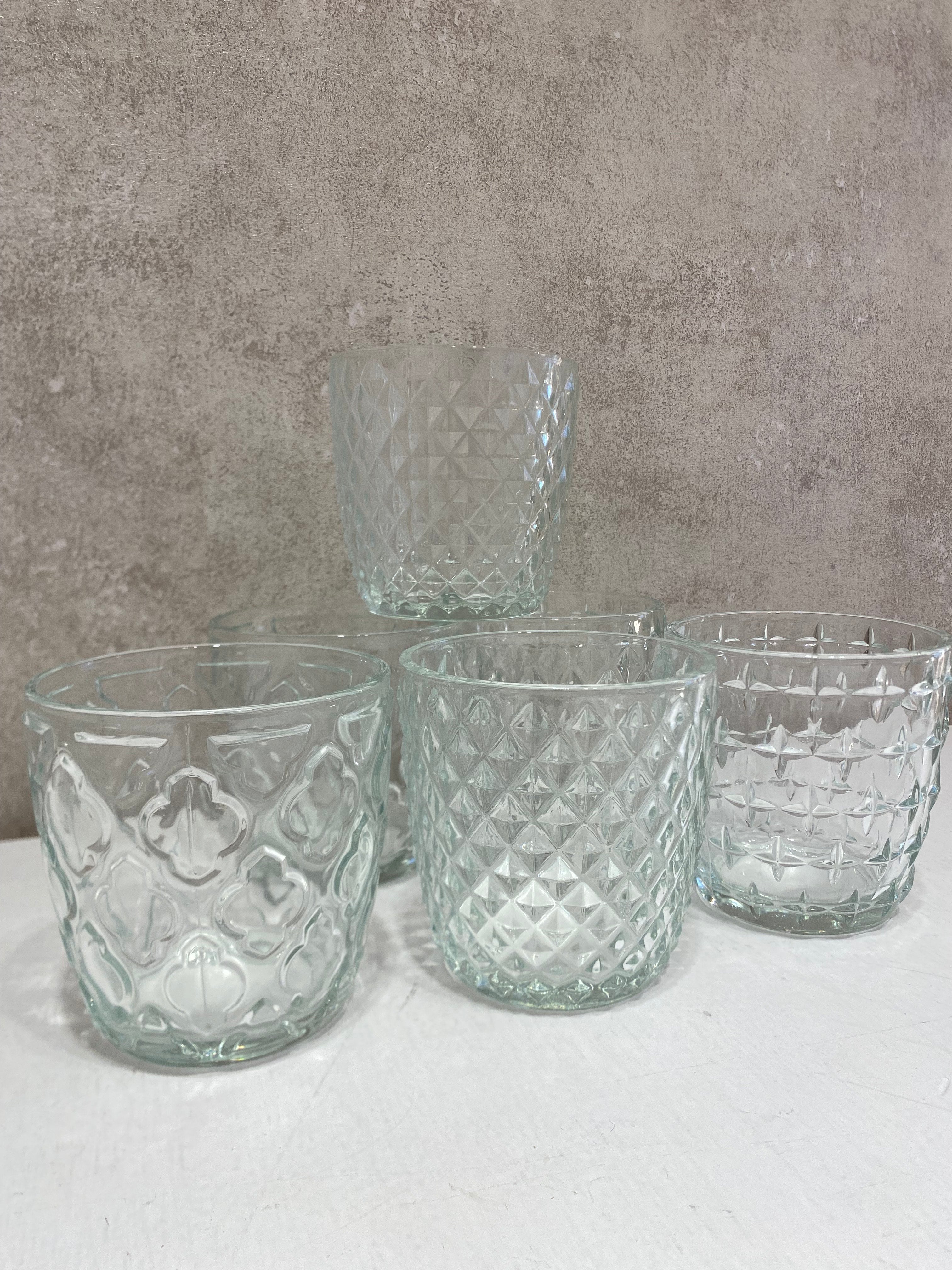 Bicchieri vetro set 6pz mix