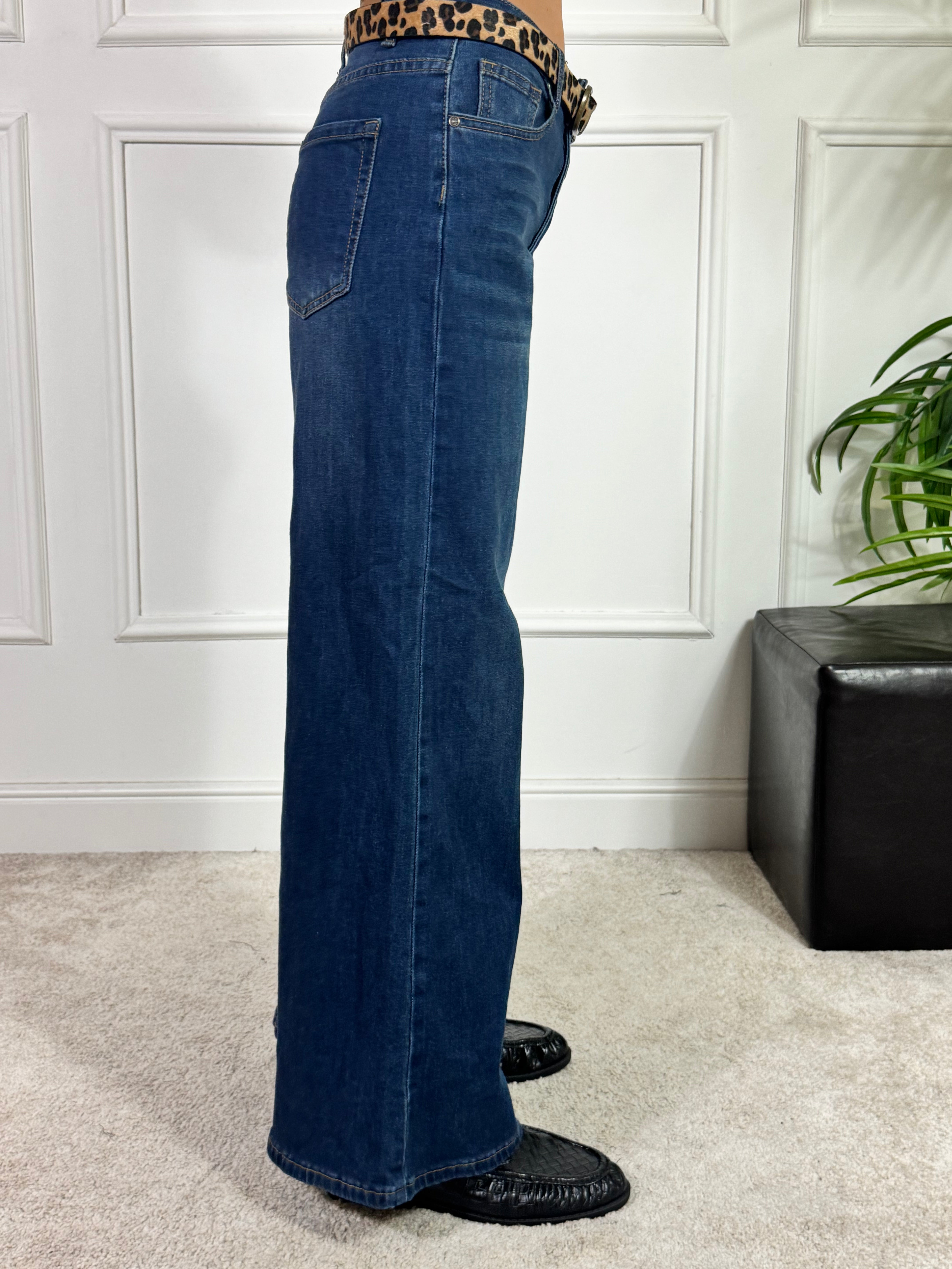 JEANS Victoria ILMH con CINTURA LEOPARDATA