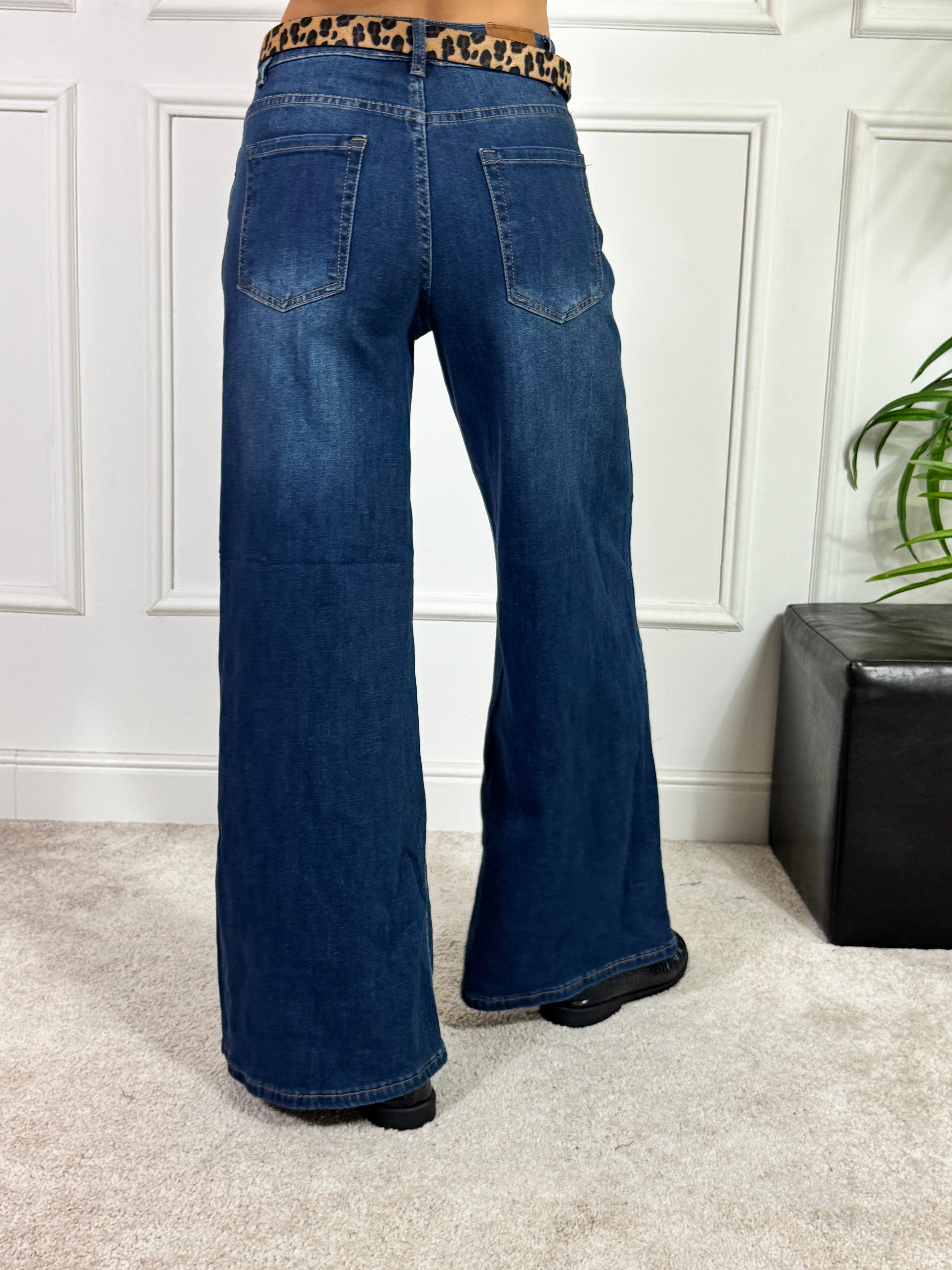 JEANS Victoria ILMH con CINTURA LEOPARDATA
