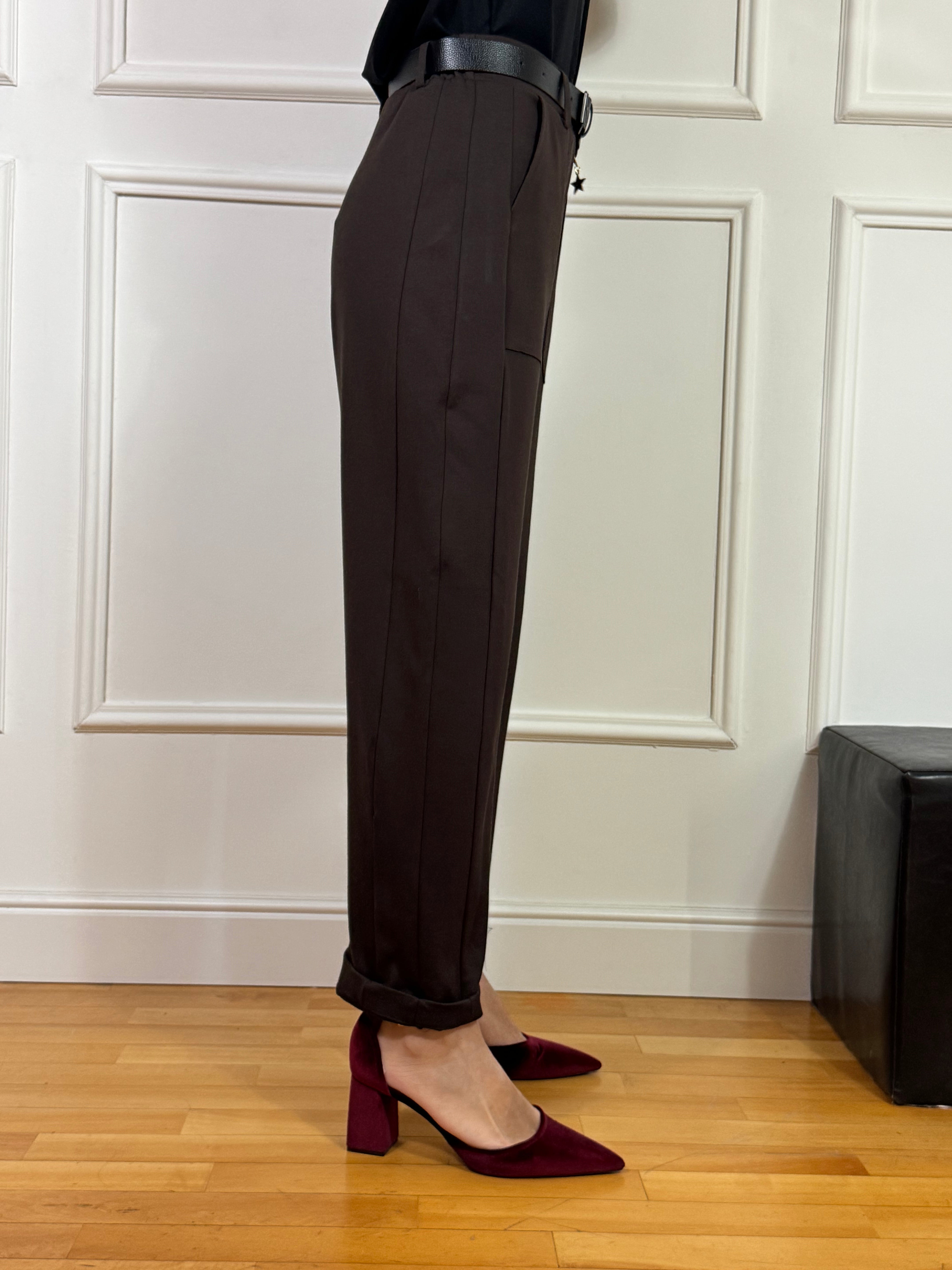 Pantalone Susy Mix in punto Milano con ciondolo stellina