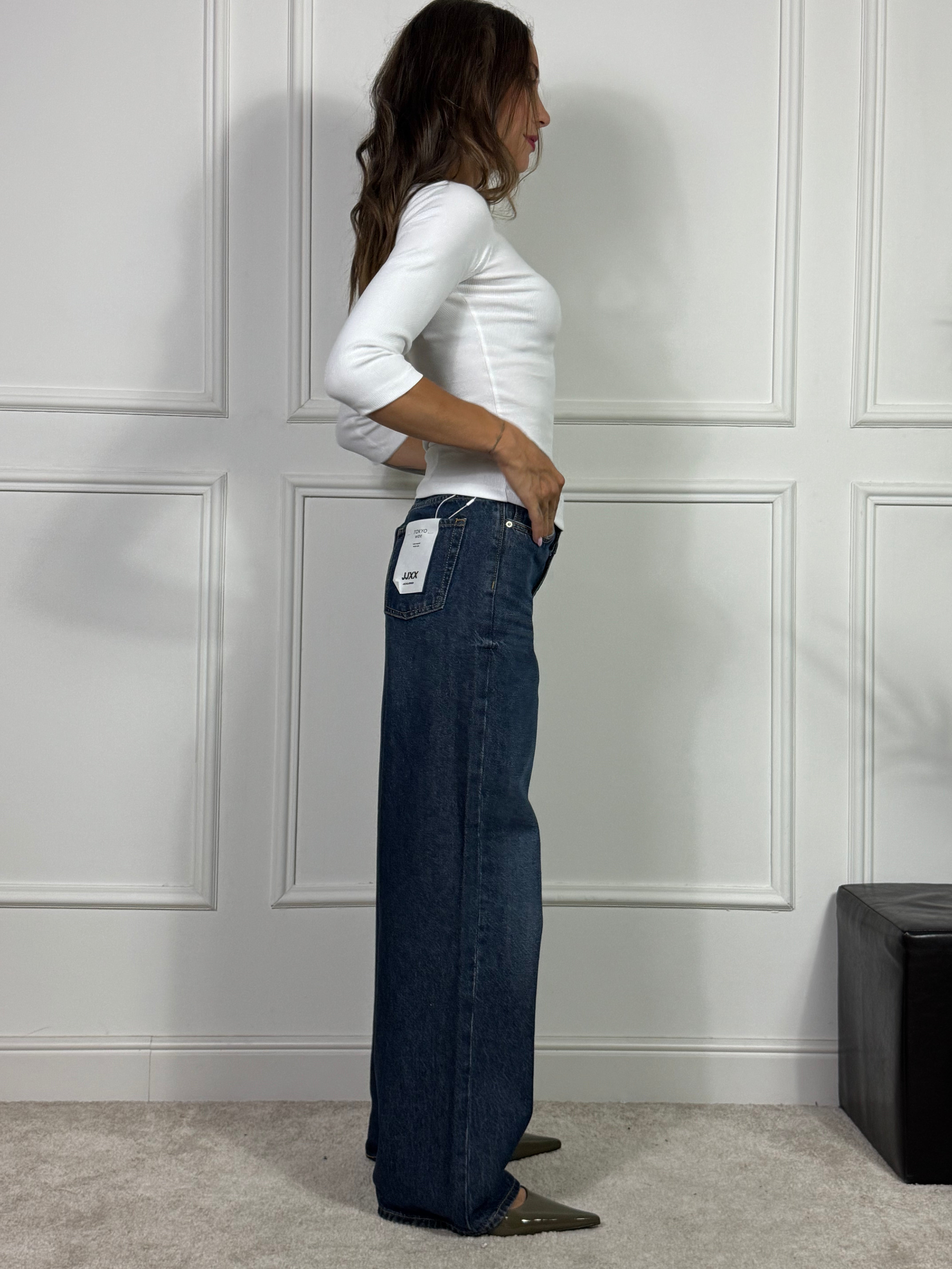 Jeans JJXX - TOKYO CATIE WIDE - DARK BLUE DENIM