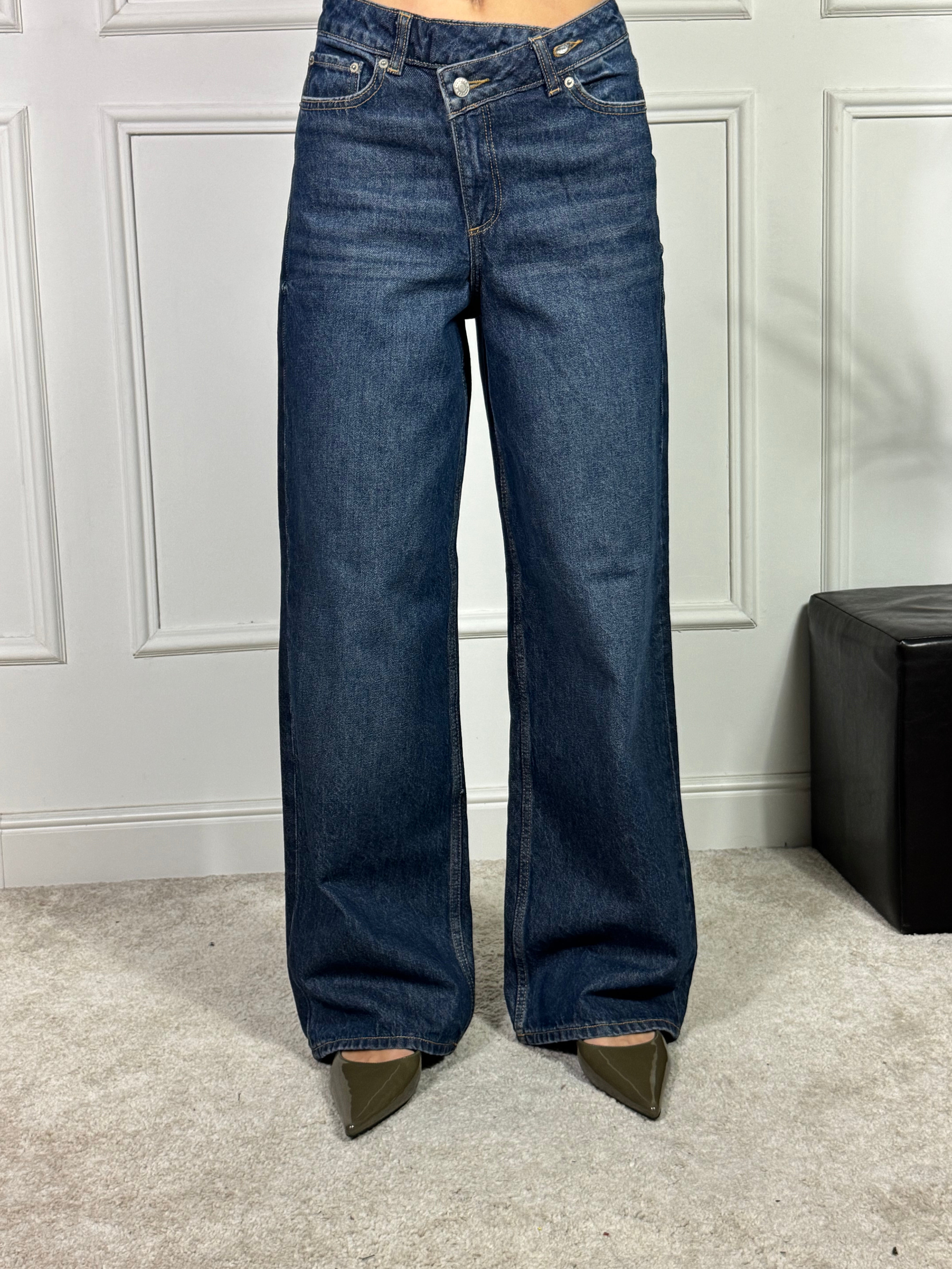 Jeans JJXX - TOKYO CATIE WIDE - DARK BLUE DENIM