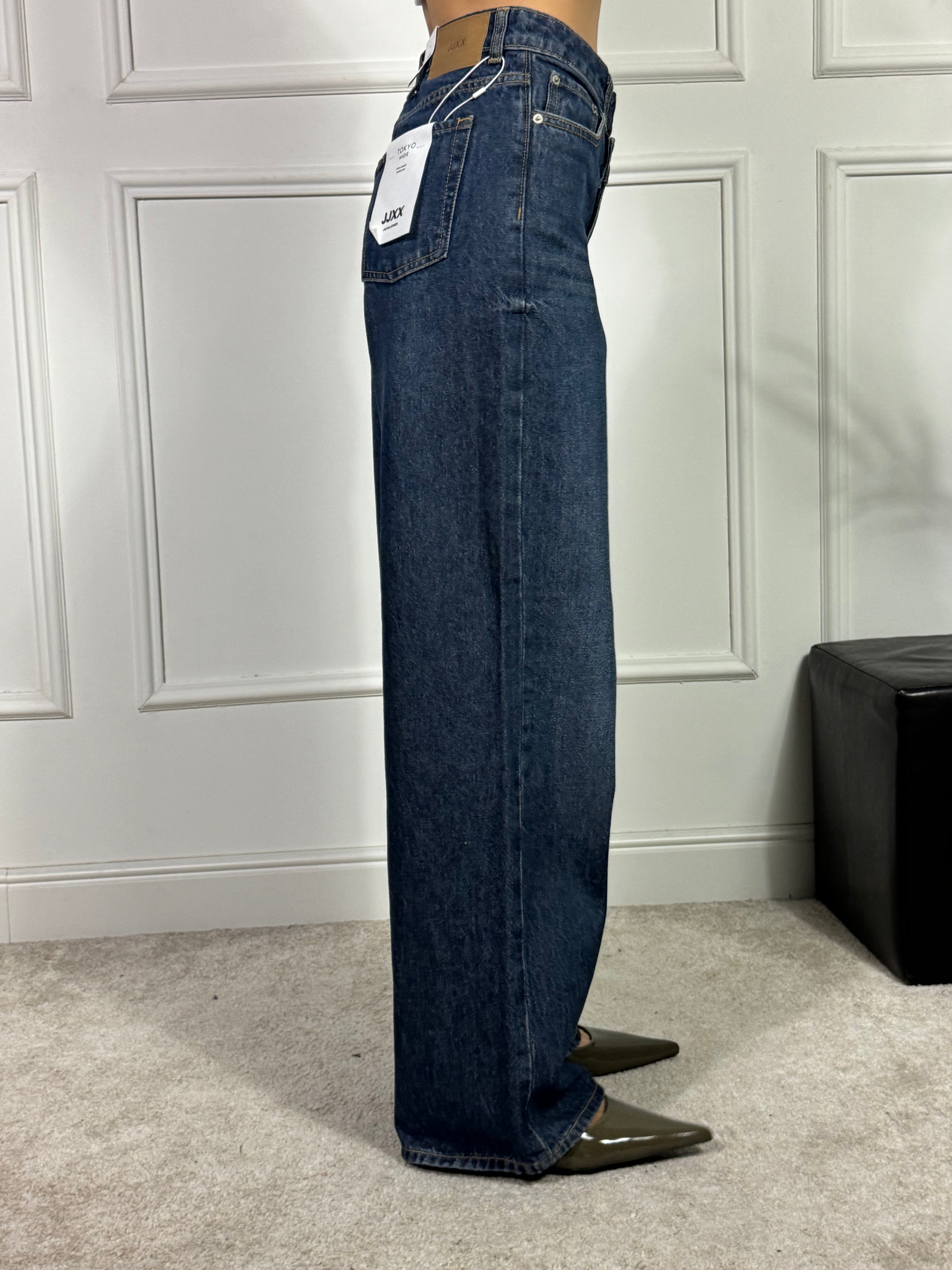 Jeans JJXX - TOKYO CATIE WIDE - DARK BLUE DENIM