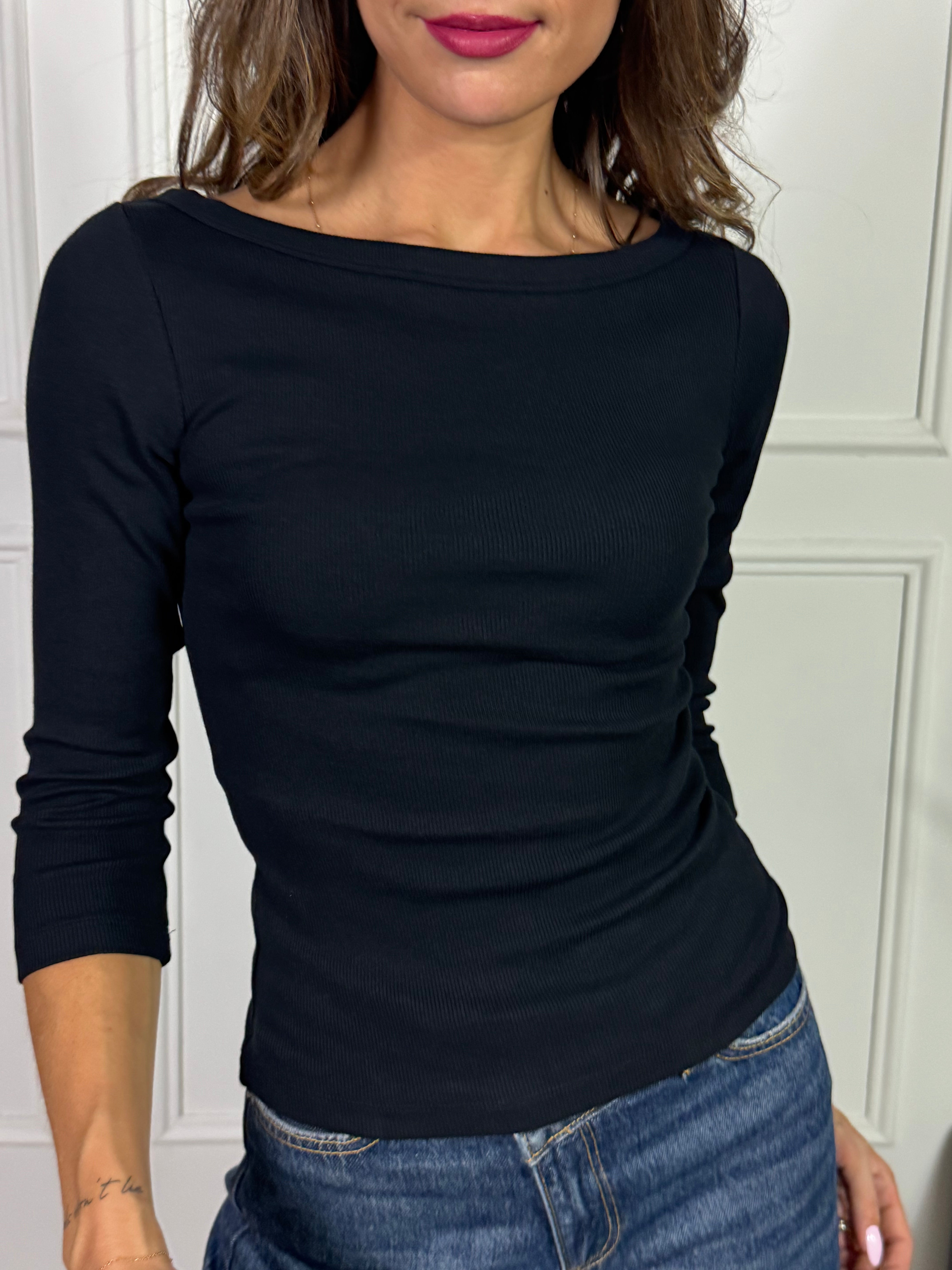 Maglia JJXX - TRE QUARTI BOATNECK COSTINE