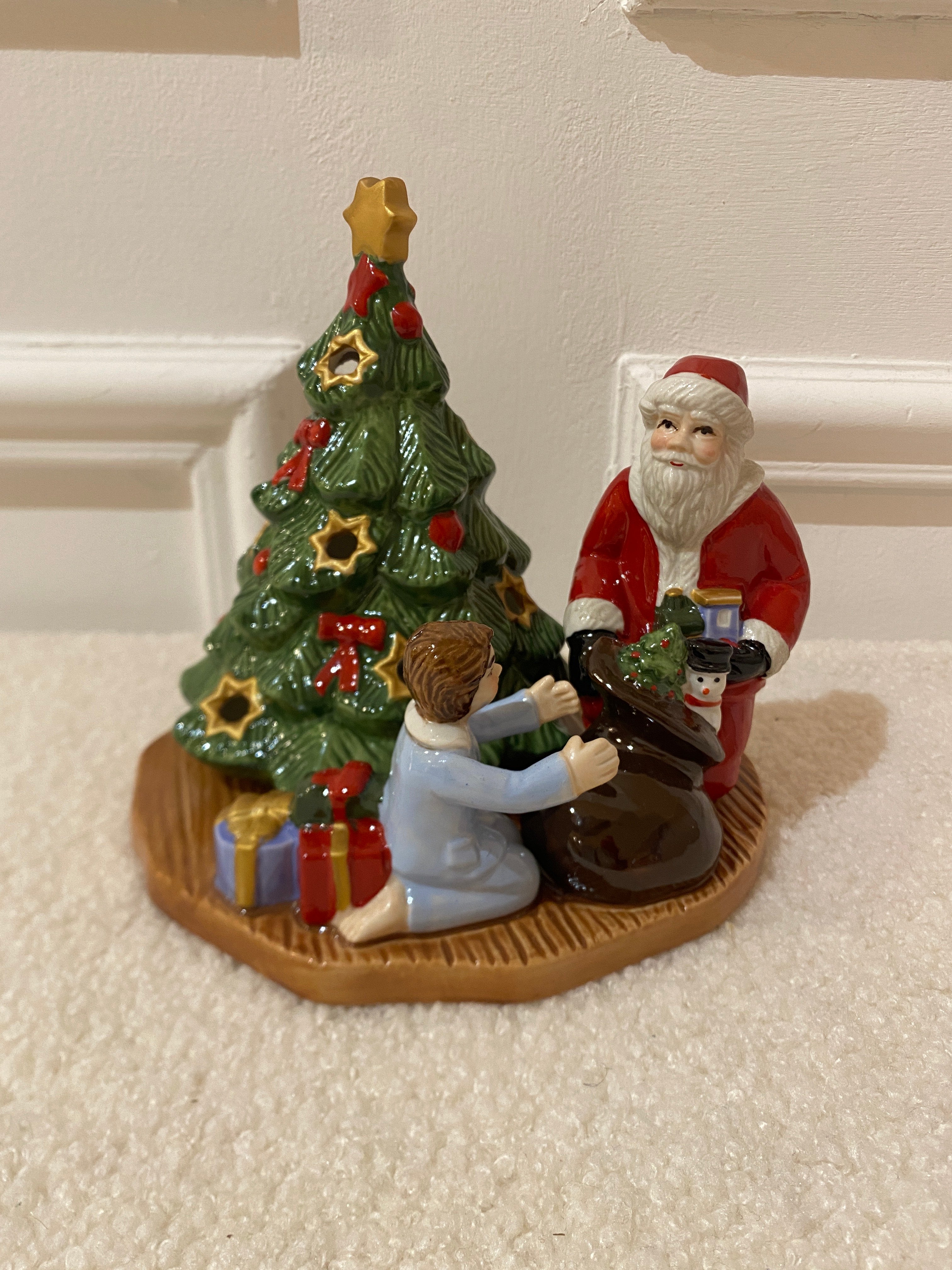 Paesaggio Natale con candela