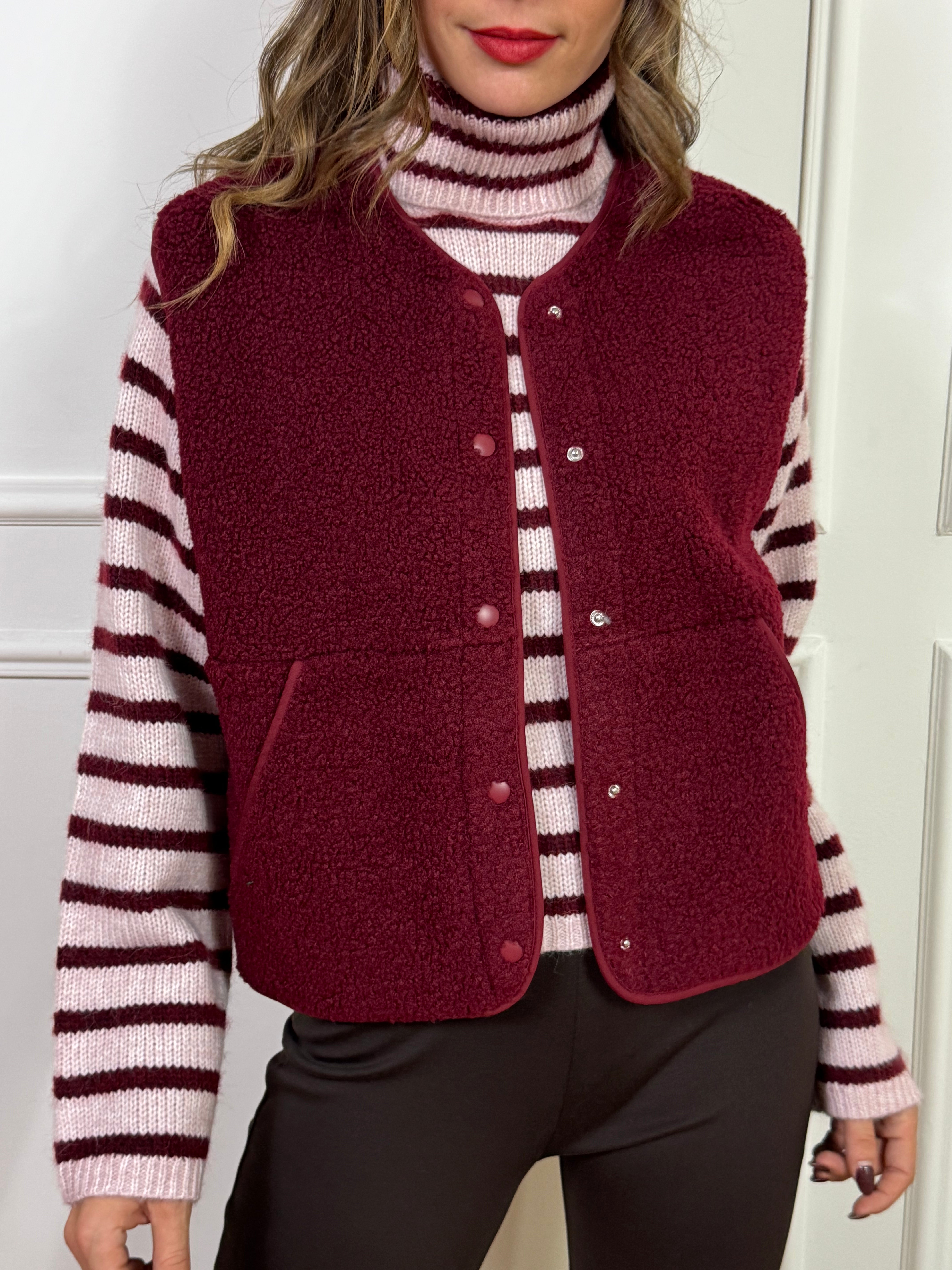 Giacca gilet TEDDY VEST - JJXX - modello VERA - TINTA UNITA