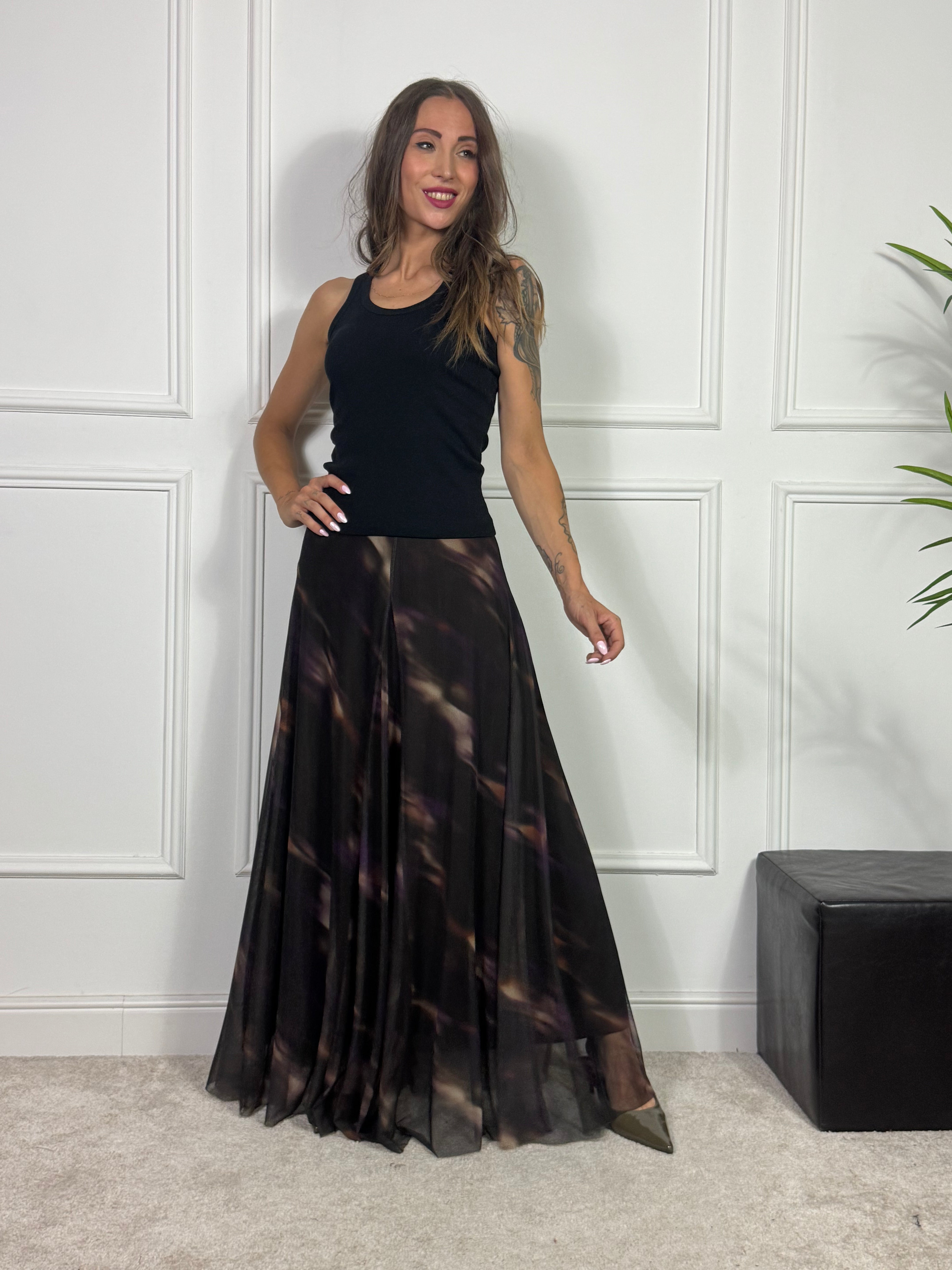 Gonna lunga in tulle Susy Mix TIE N DYE