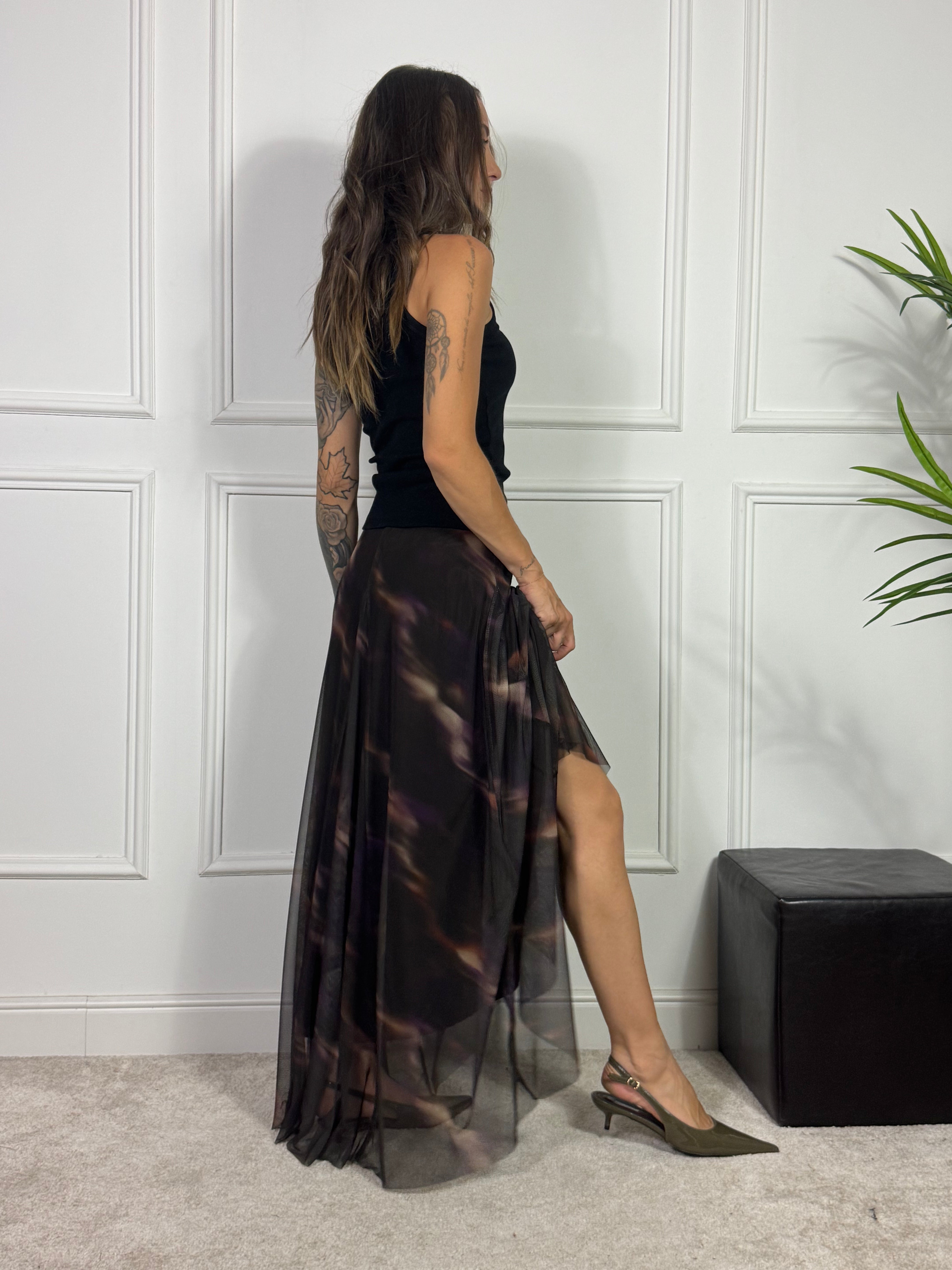 Gonna lunga in tulle Susy Mix TIE N DYE