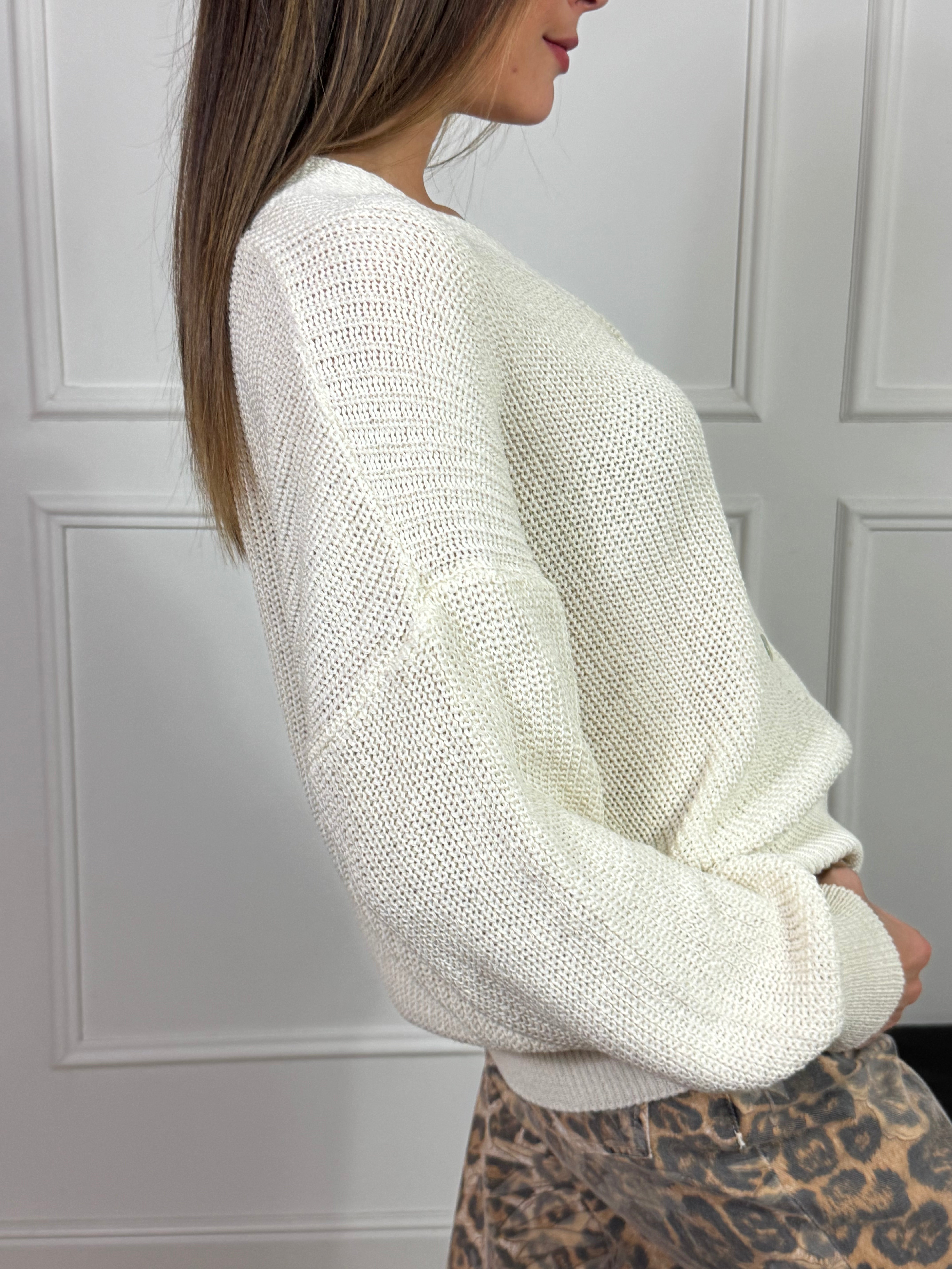 Cardigan con bottoni SUSY MIX TINTA UNITA