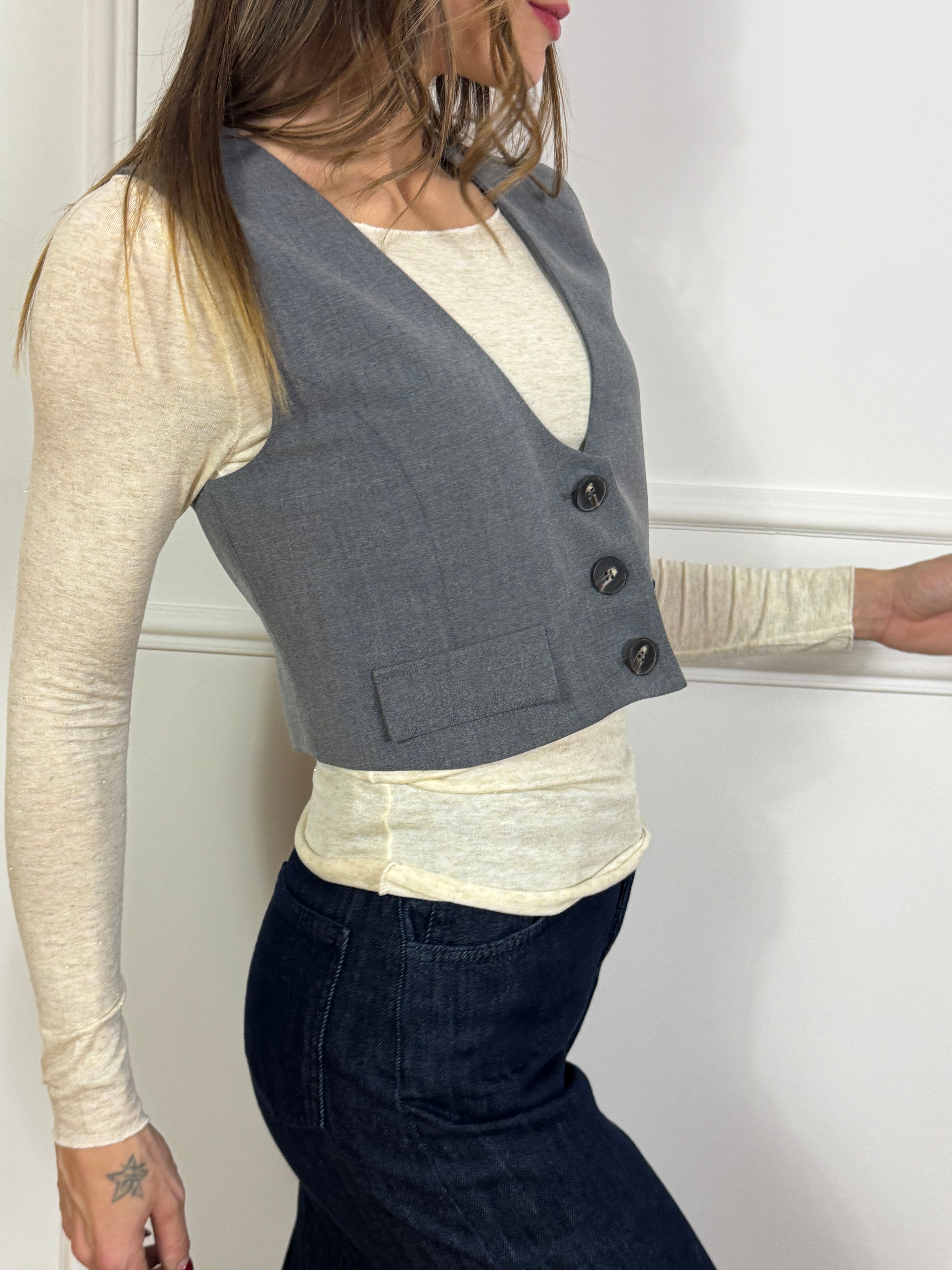 Gilet crop Kikisix