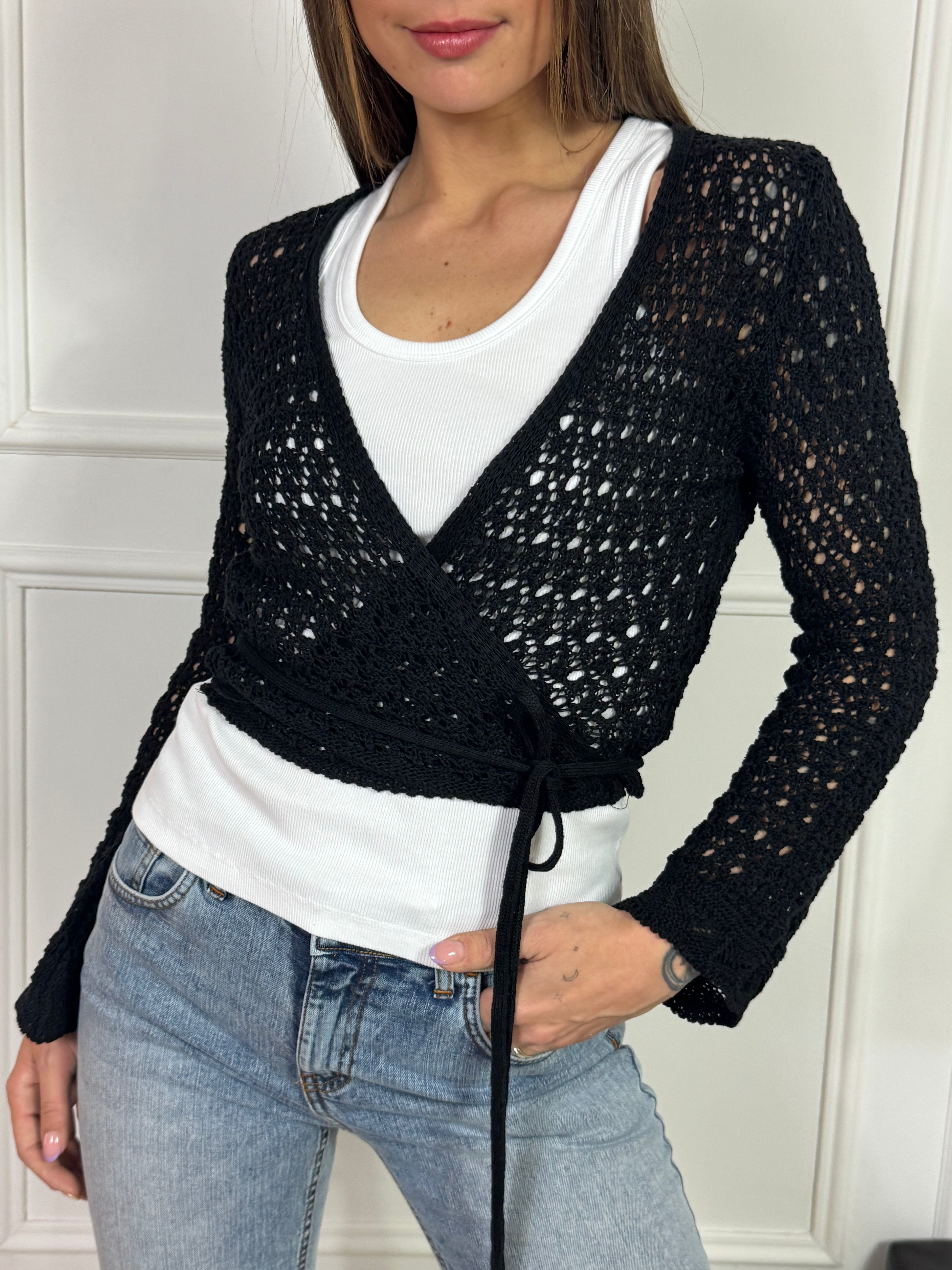 Coprispalle a incrocio Susy Mix TRAFORATO CROCHET