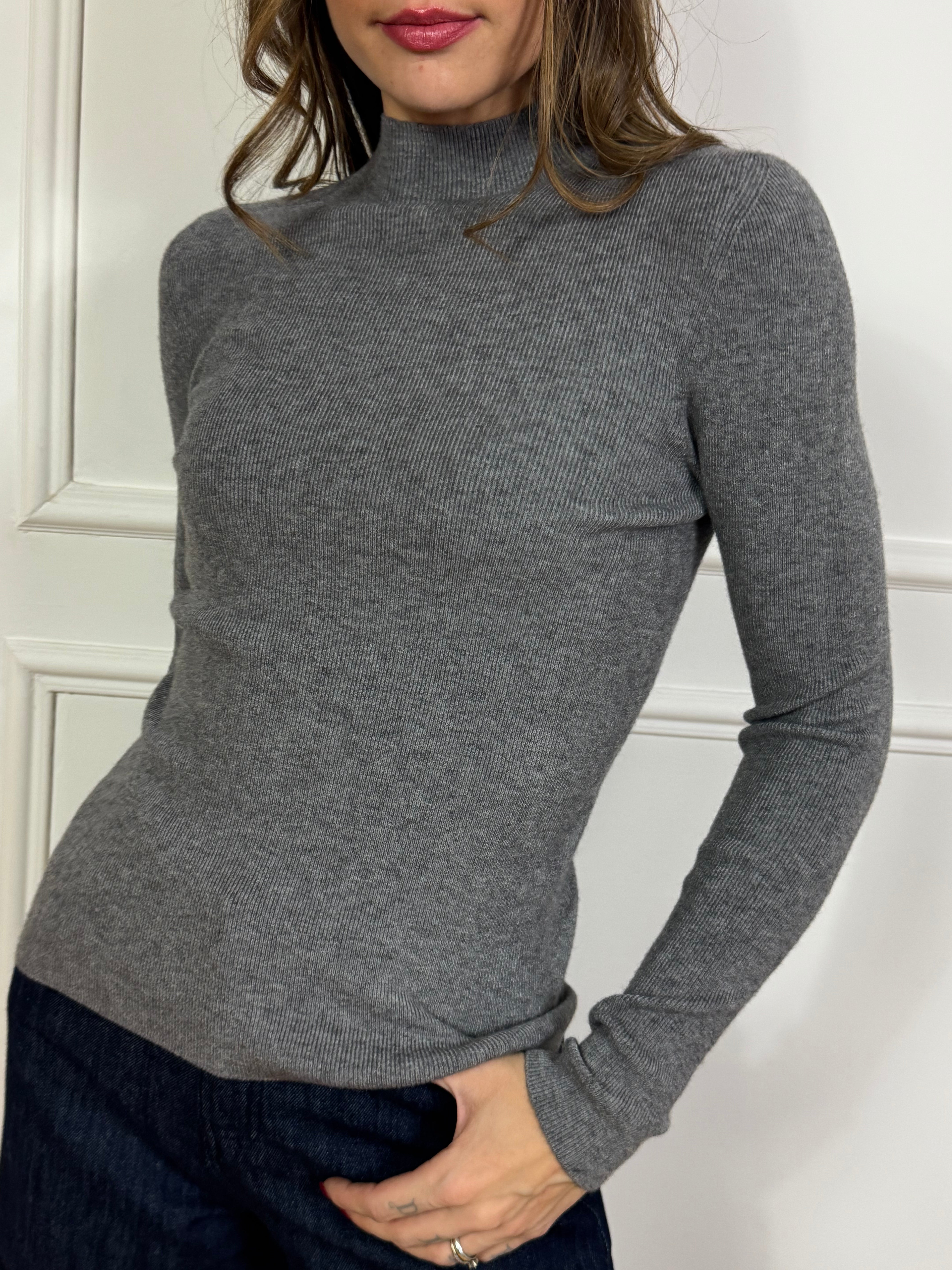 Maglia LUPETTO Kikisix MEZZO COLLO INTEGRALE misto VISCOSA