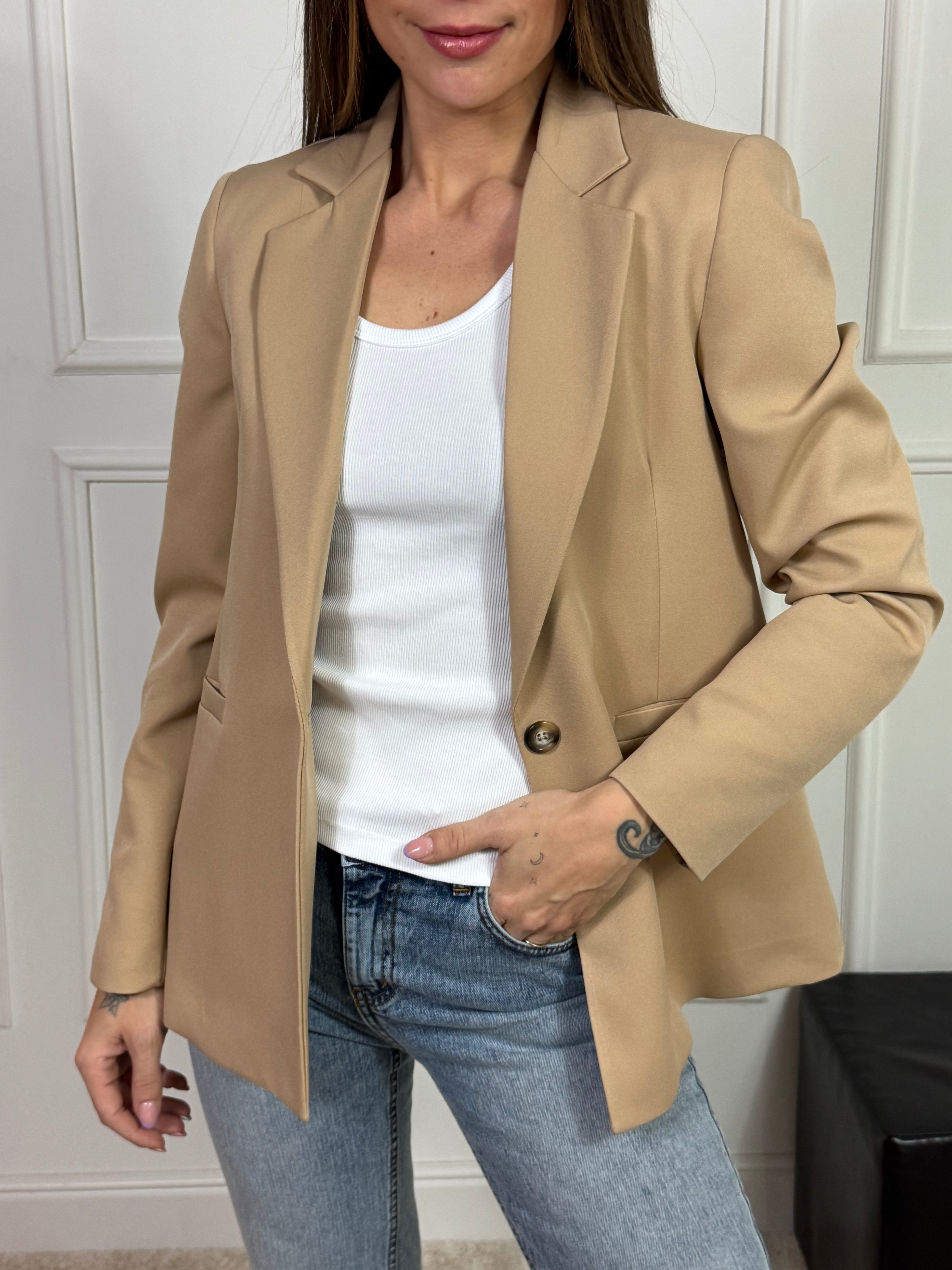 Giacca blazer Susy Mix monopetto basic