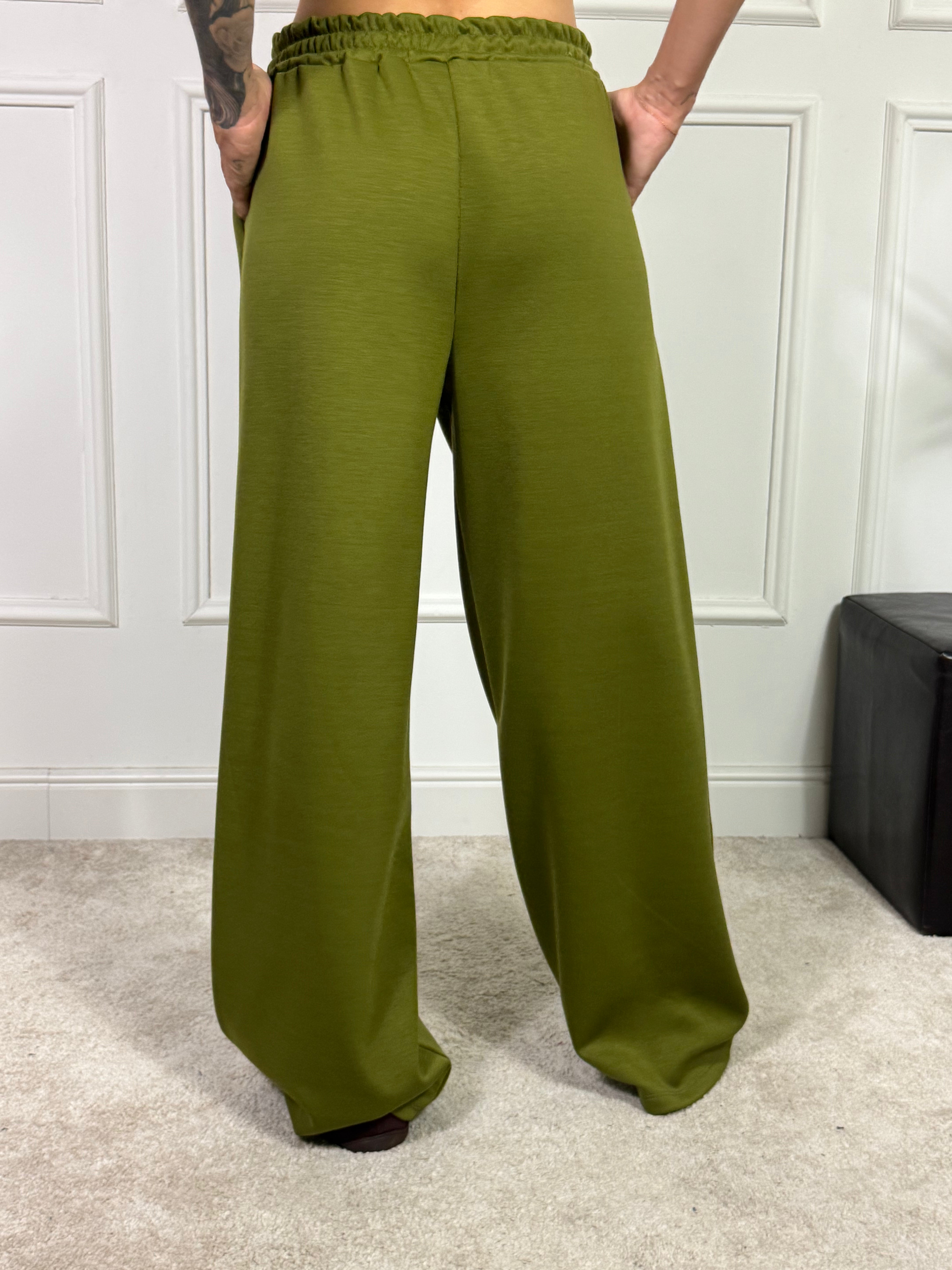 PANTALONE PALAZZO TESSUTO TECNICO Victoria ILMH TINTA UNITA