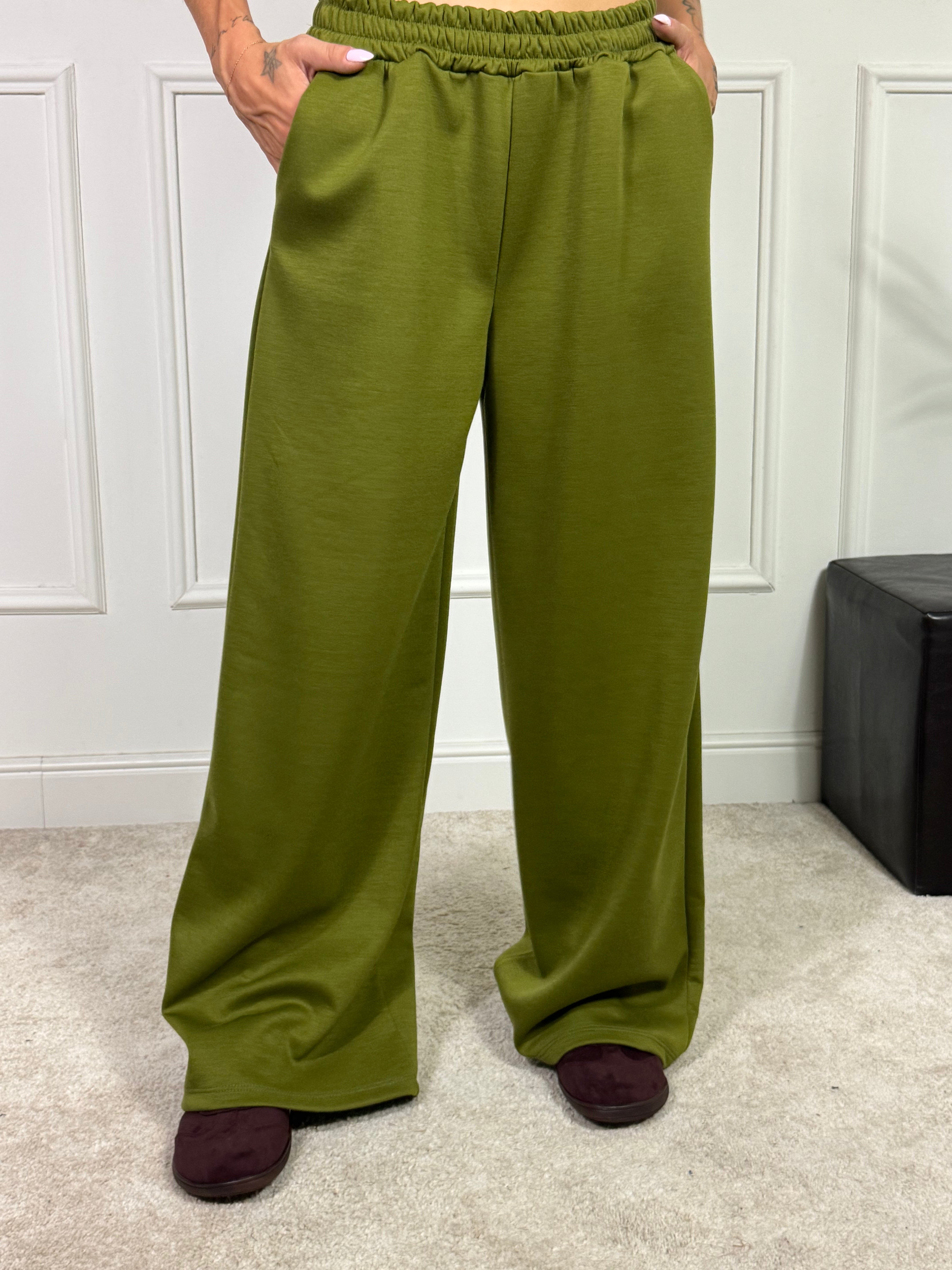 PANTALONE PALAZZO TESSUTO TECNICO Victoria ILMH TINTA UNITA