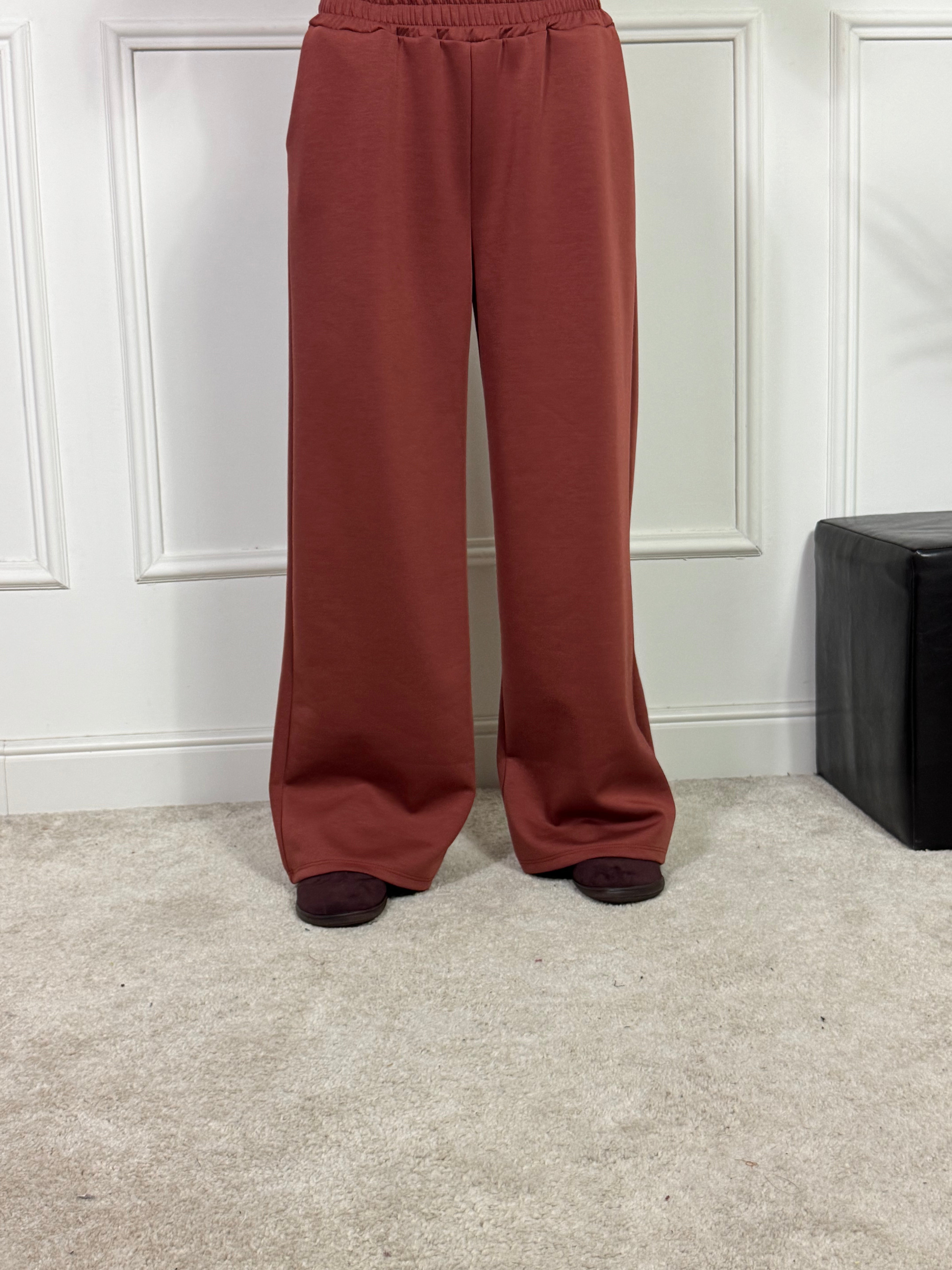 PANTALONE PALAZZO TESSUTO TECNICO Victoria ILMH TINTA UNITA