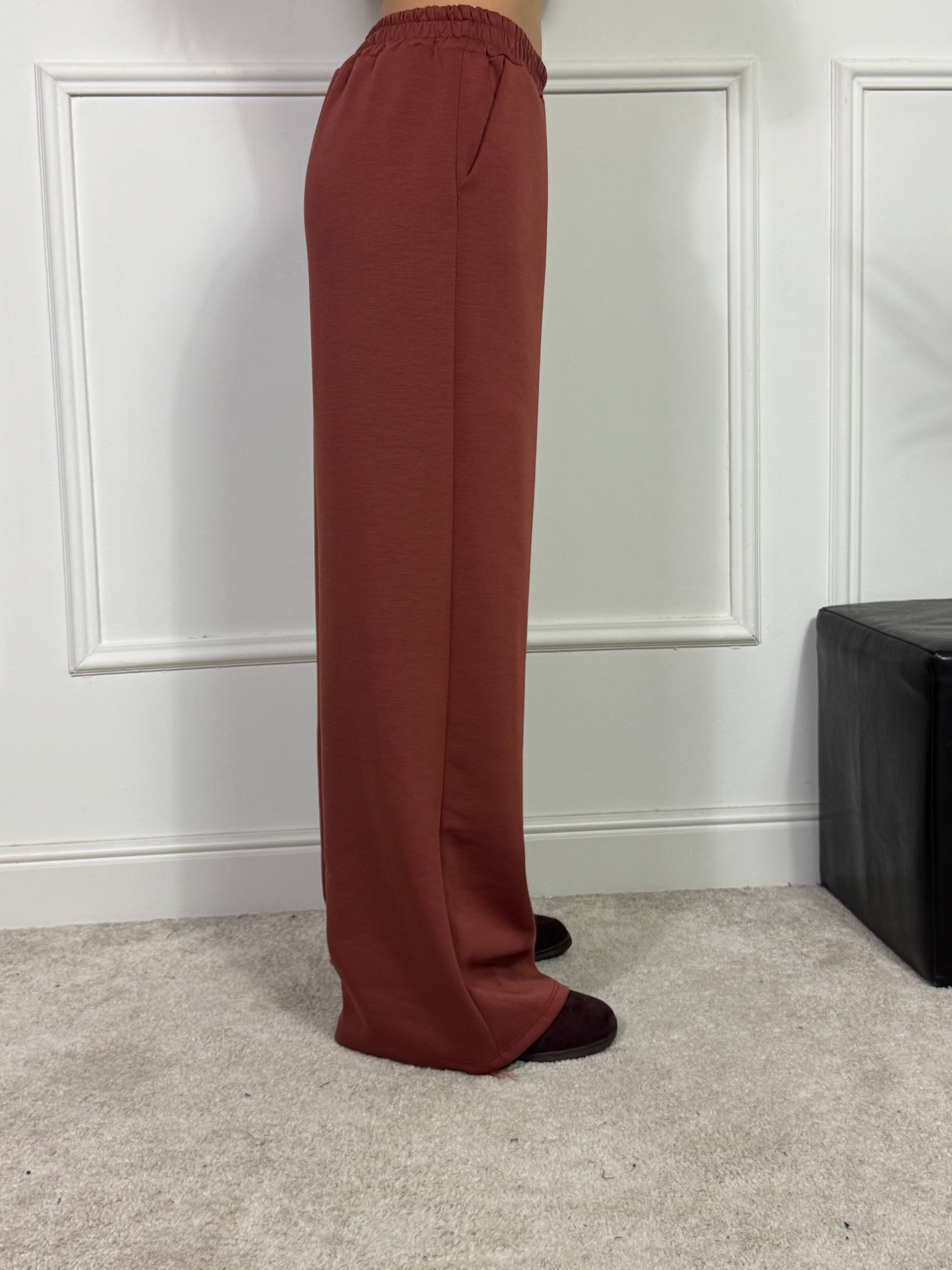 PANTALONE PALAZZO TESSUTO TECNICO Victoria ILMH TINTA UNITA