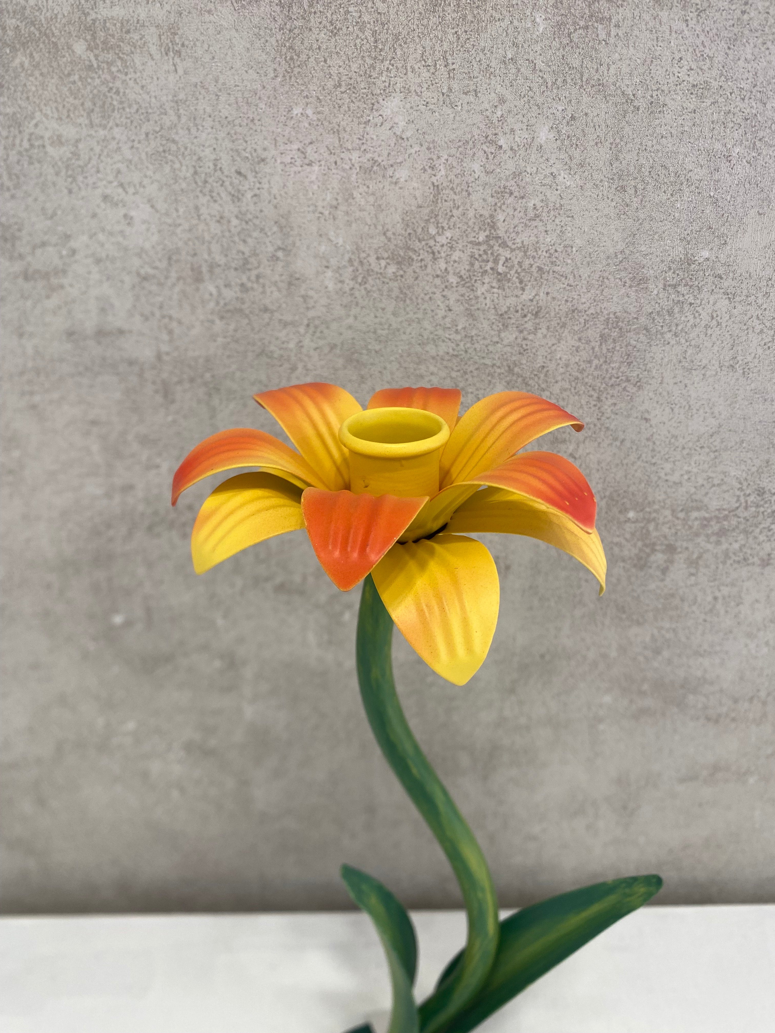Candelabro 24 fiore arancio