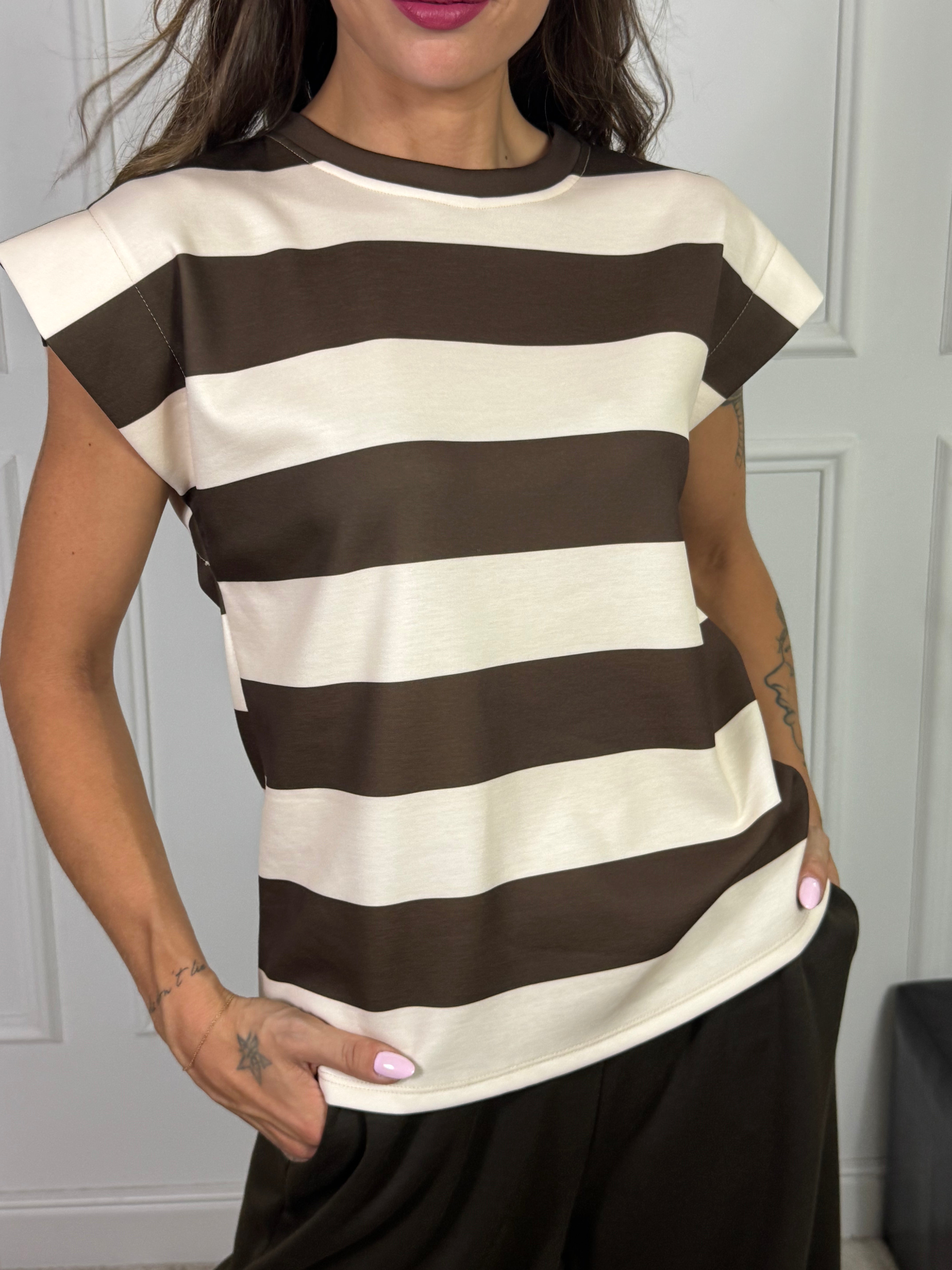 MAGLIA / FELPA manica accennata TESSUTO TECNICO Victoria ILMH RIGHE
