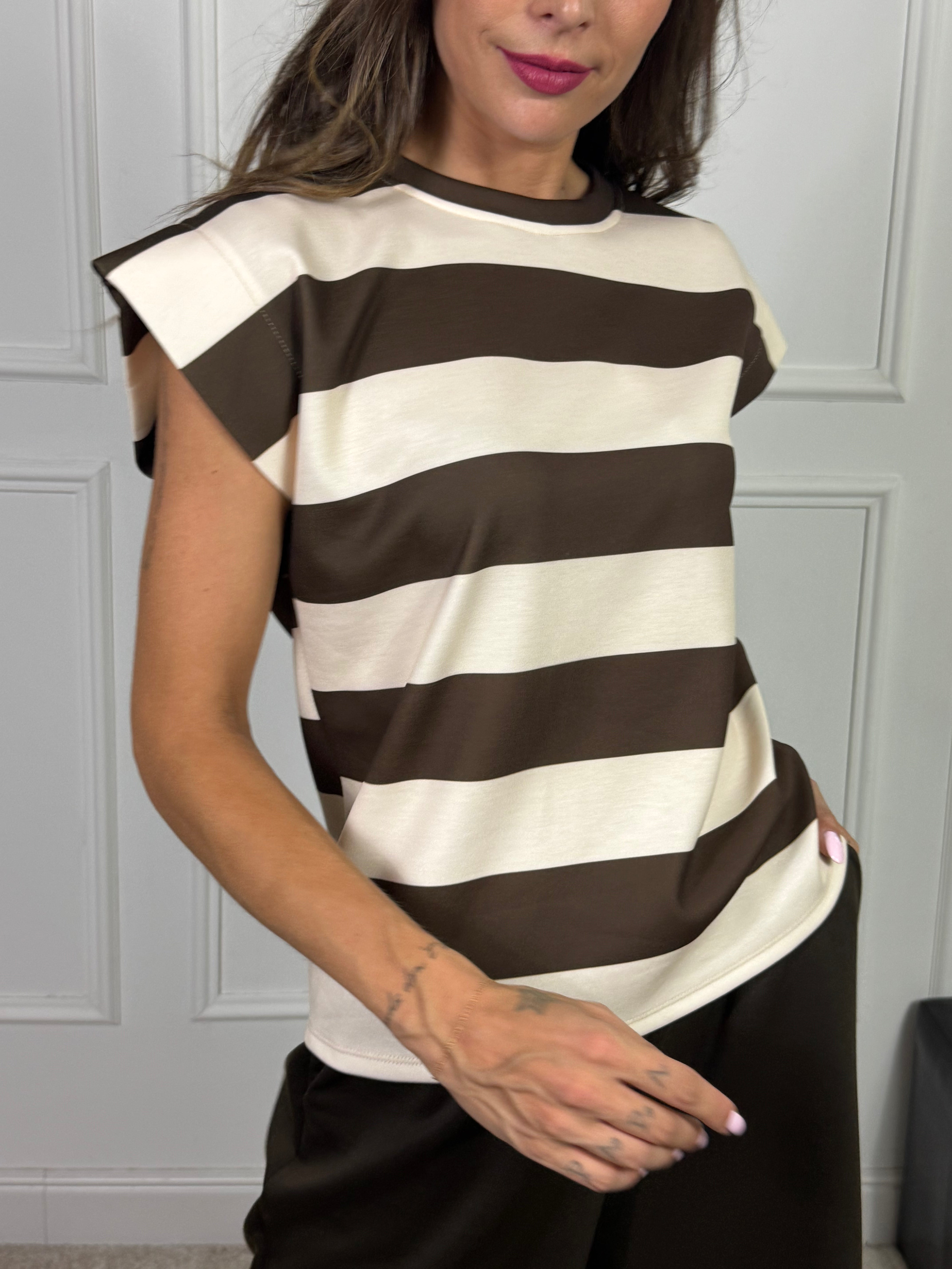 MAGLIA / FELPA manica accennata TESSUTO TECNICO Victoria ILMH RIGHE