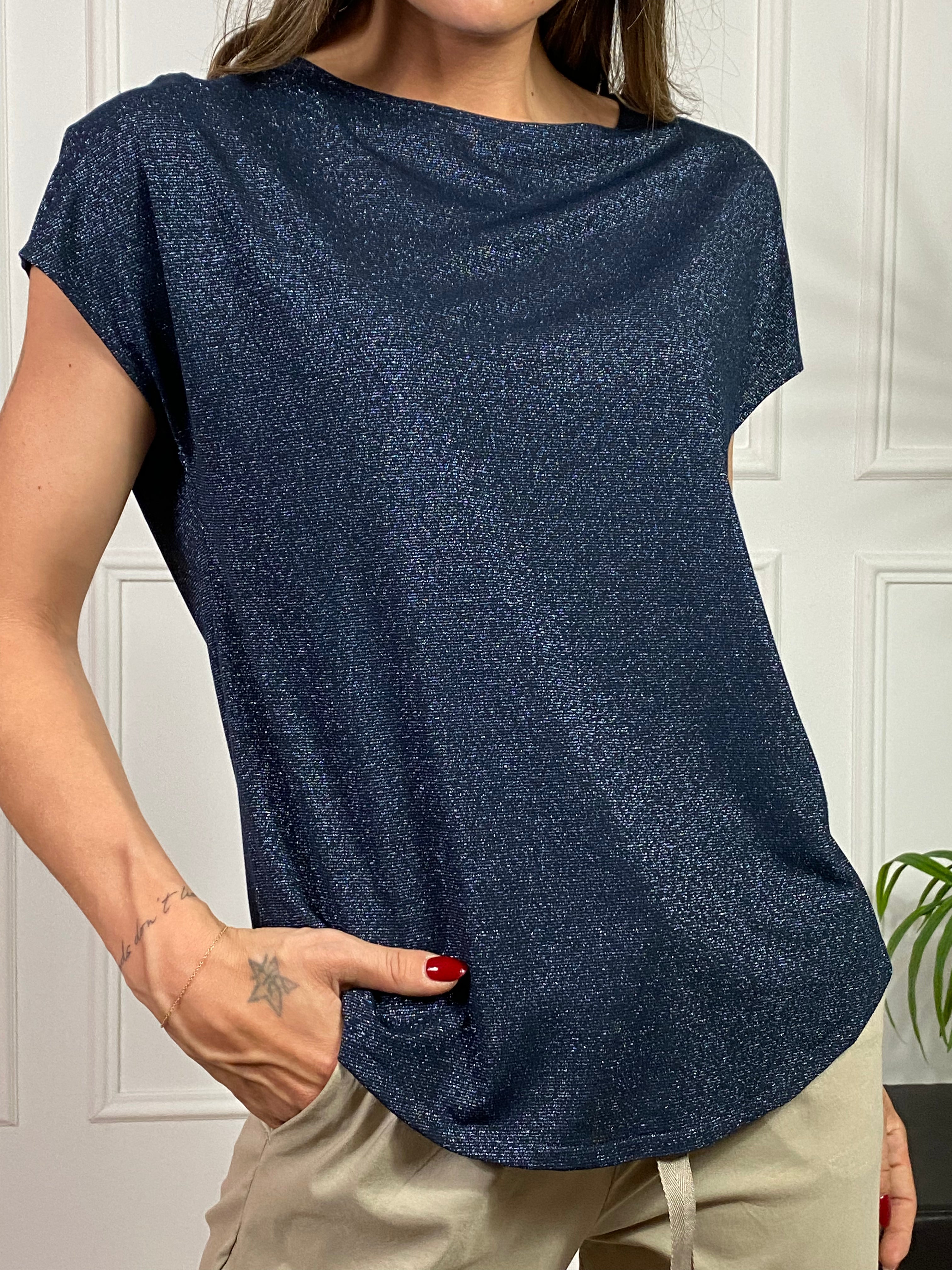 Maglia T-SHIRT MANICA CORTA in LUREX Ragno ART. DS38T7