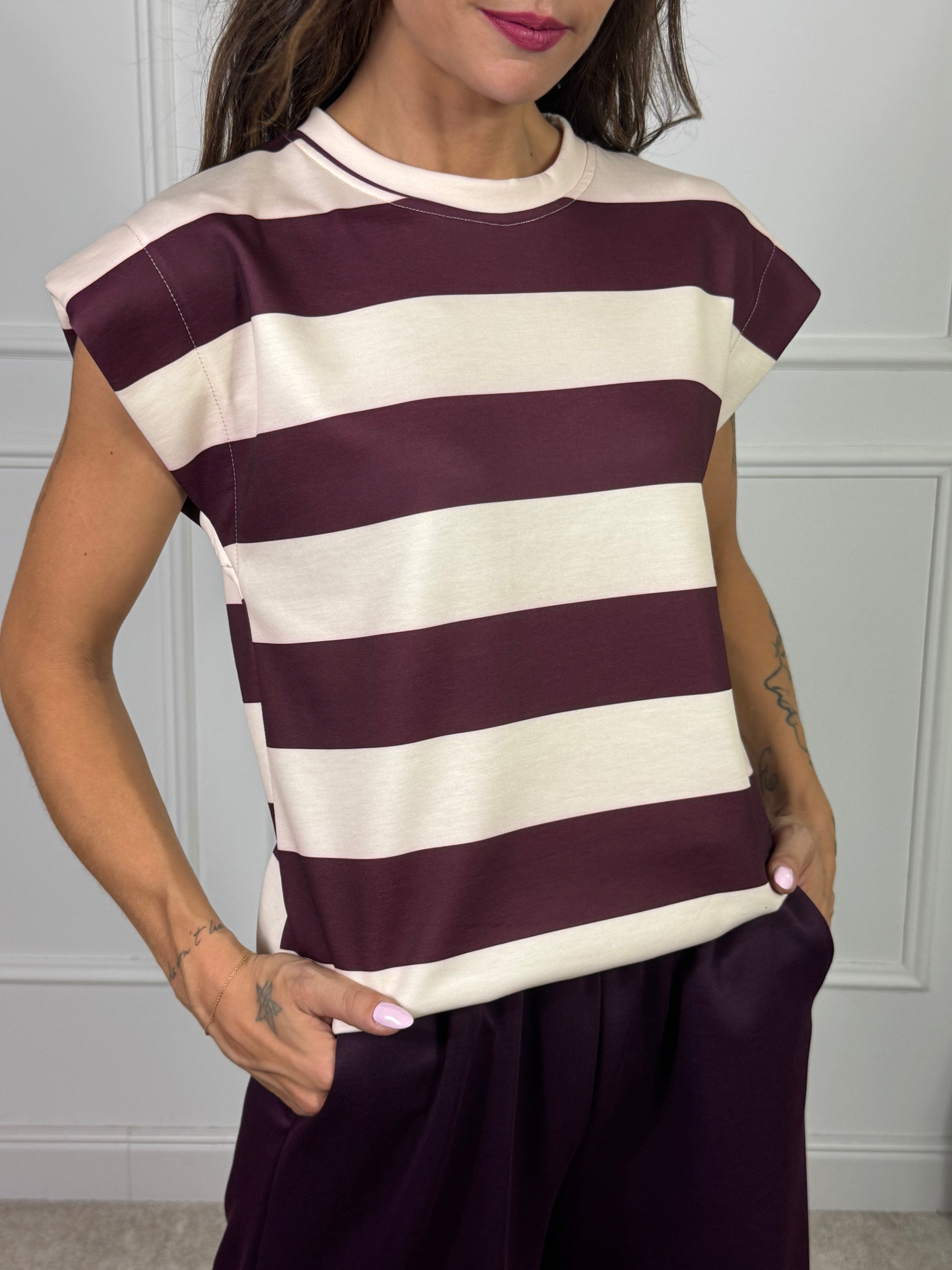 MAGLIA / FELPA manica accennata TESSUTO TECNICO Victoria ILMH RIGHE