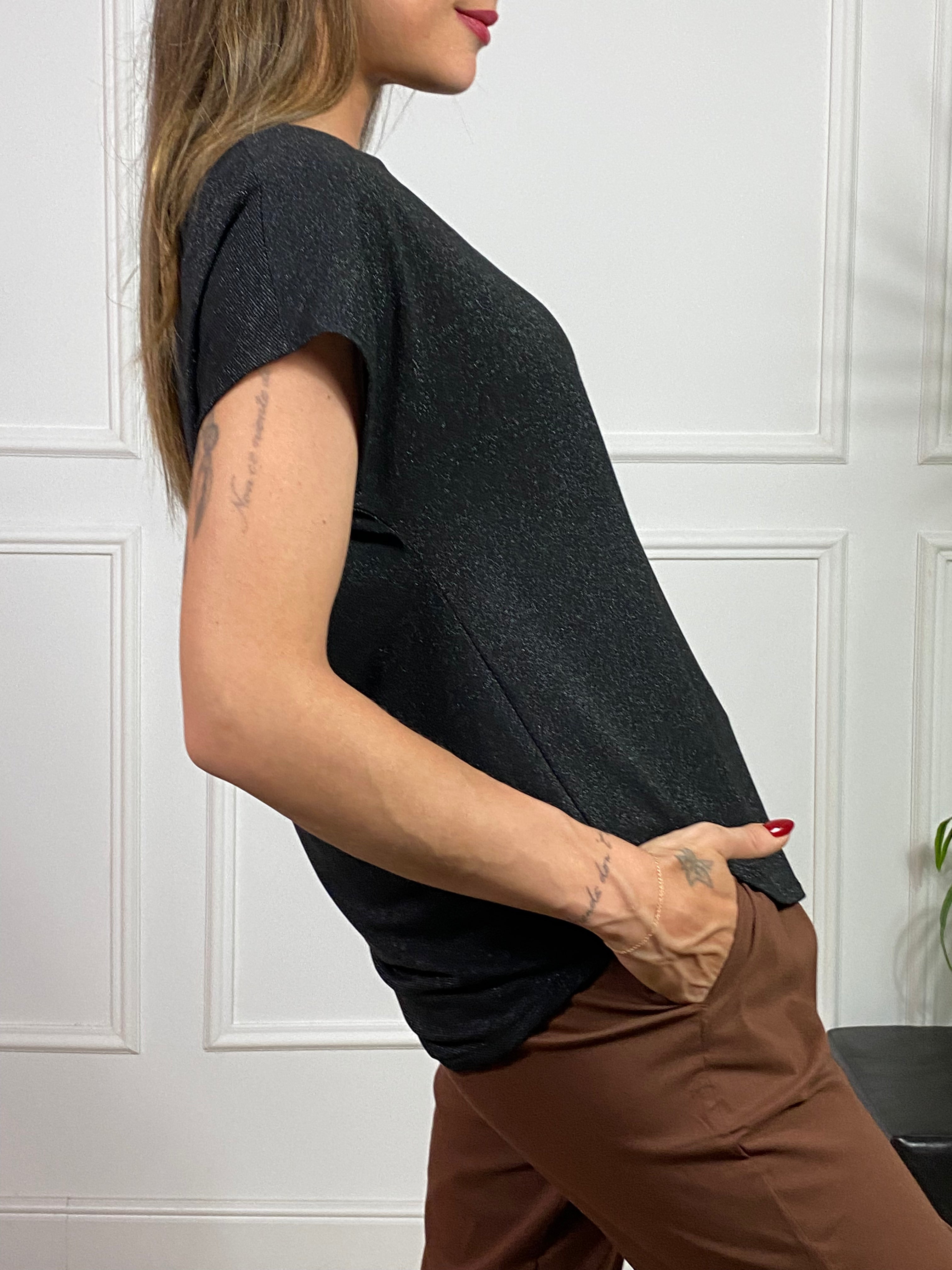 Maglia T-SHIRT MANICA CORTA in LUREX Ragno ART. DS38T7