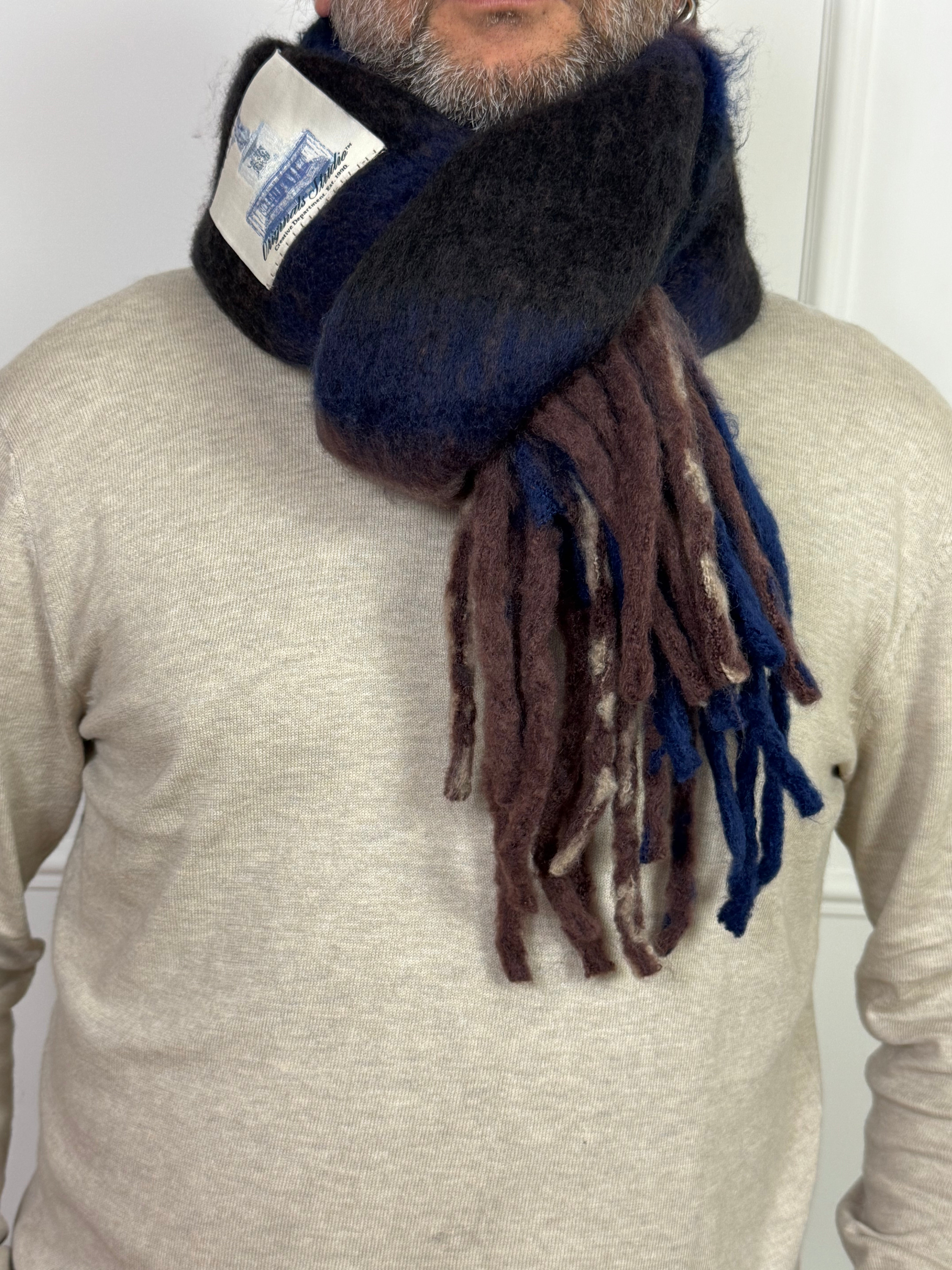 Sciarpa Jack & Jones SCOZZESE CON FRANGE CON LABEL A VISTA