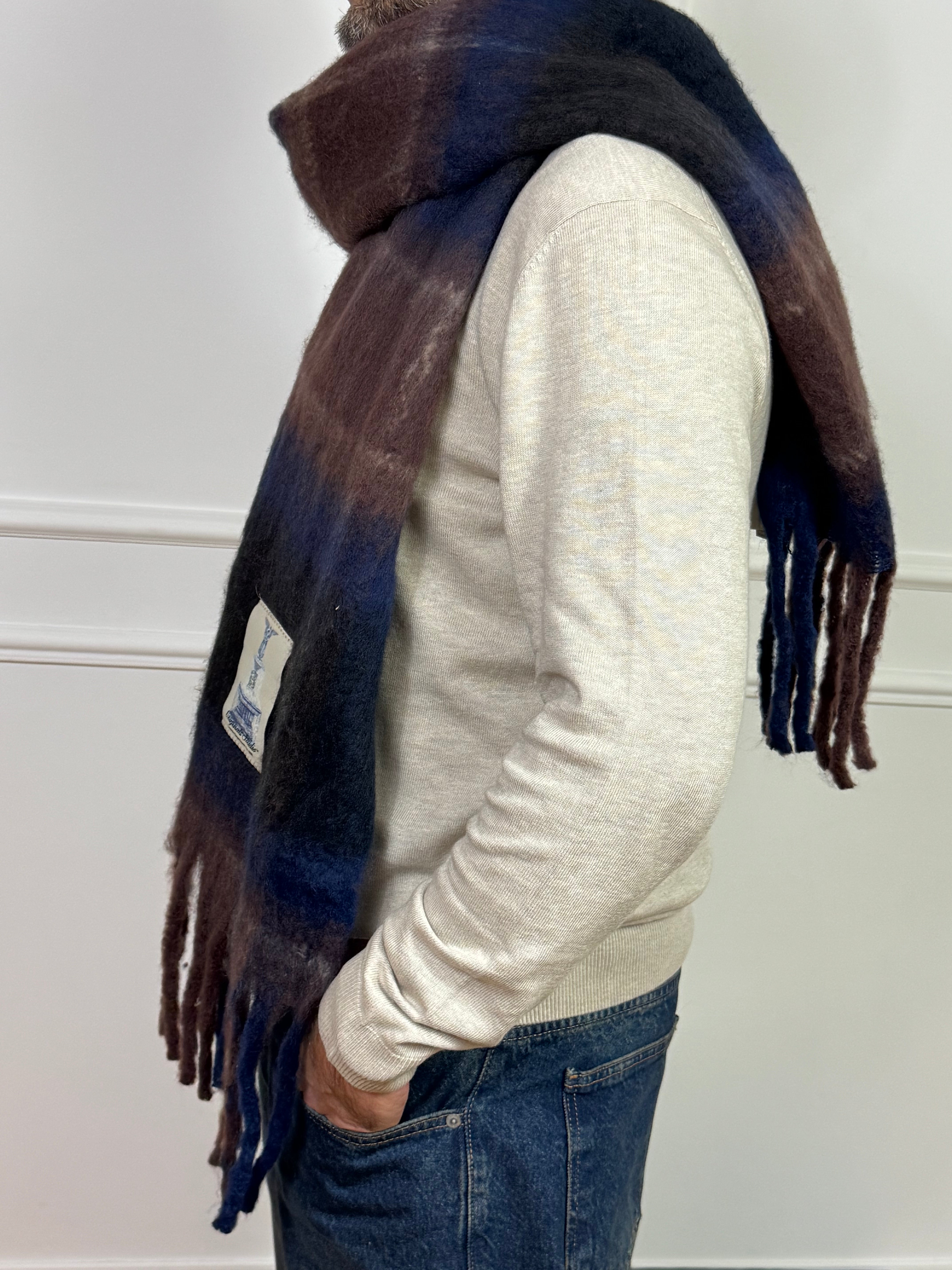 Sciarpa Jack & Jones SCOZZESE CON FRANGE CON LABEL A VISTA