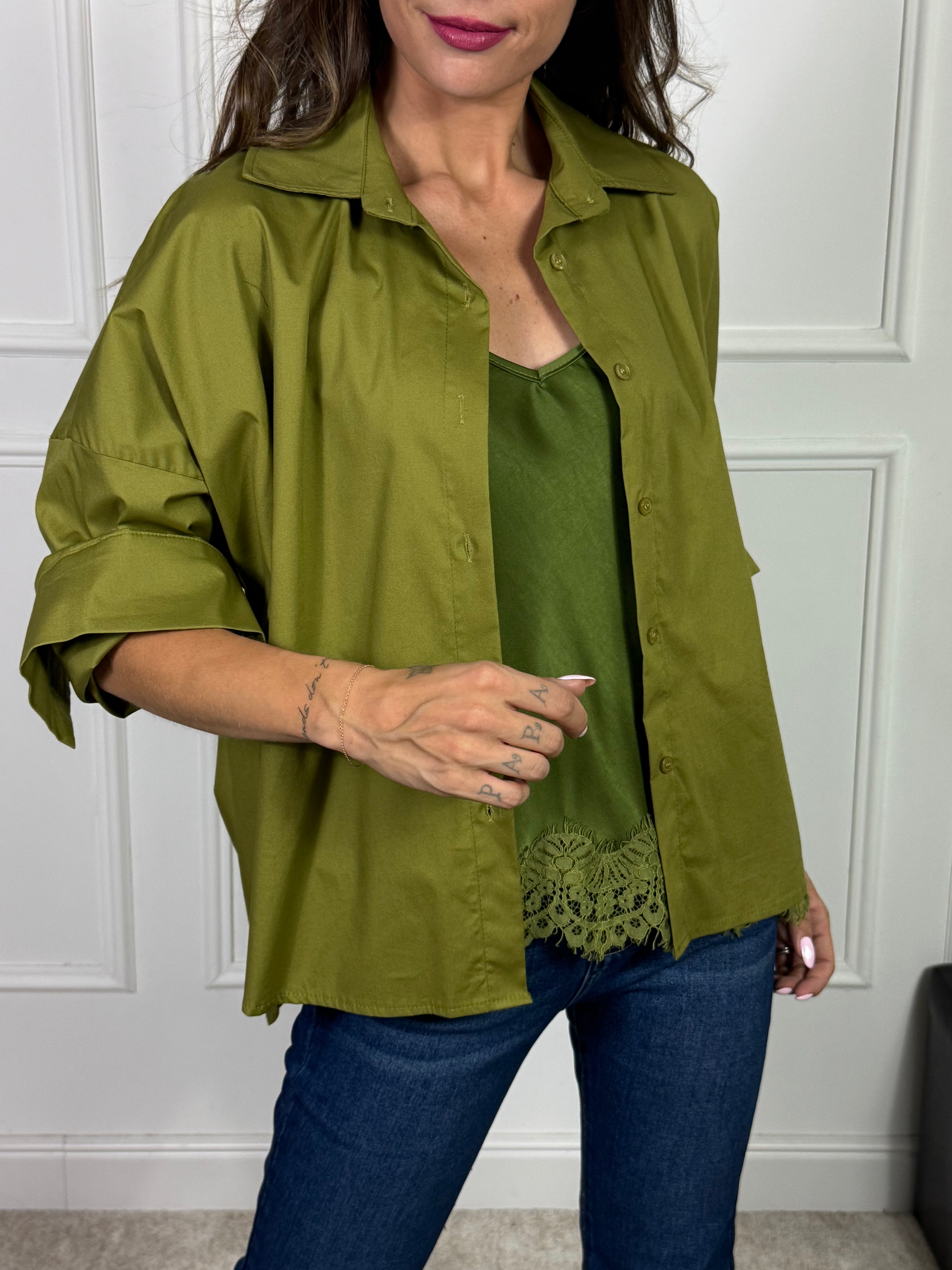Camicia in cotone elasticizzato OVER Victoria ILMH