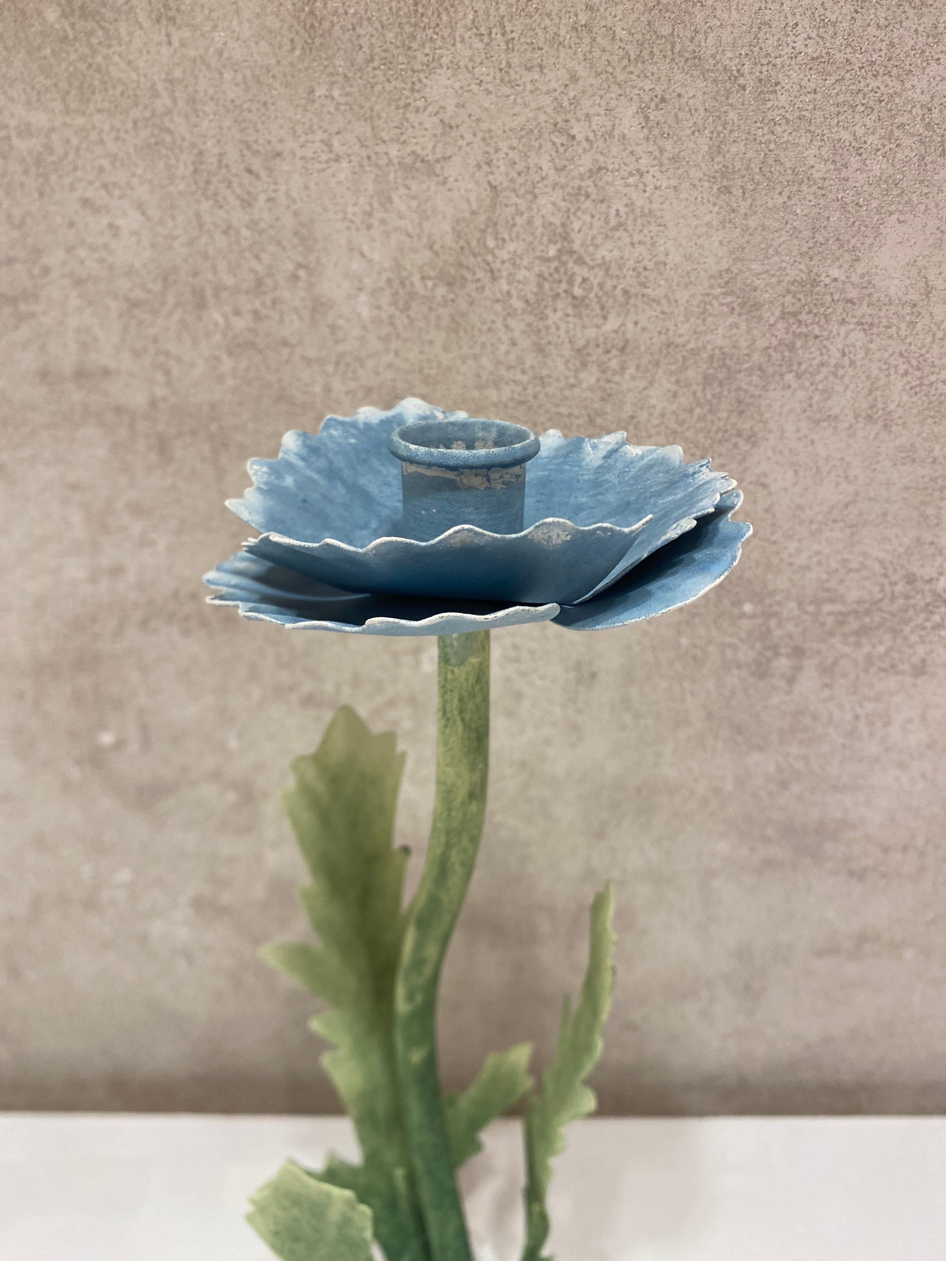 Candelabro 24 fiore azzurro