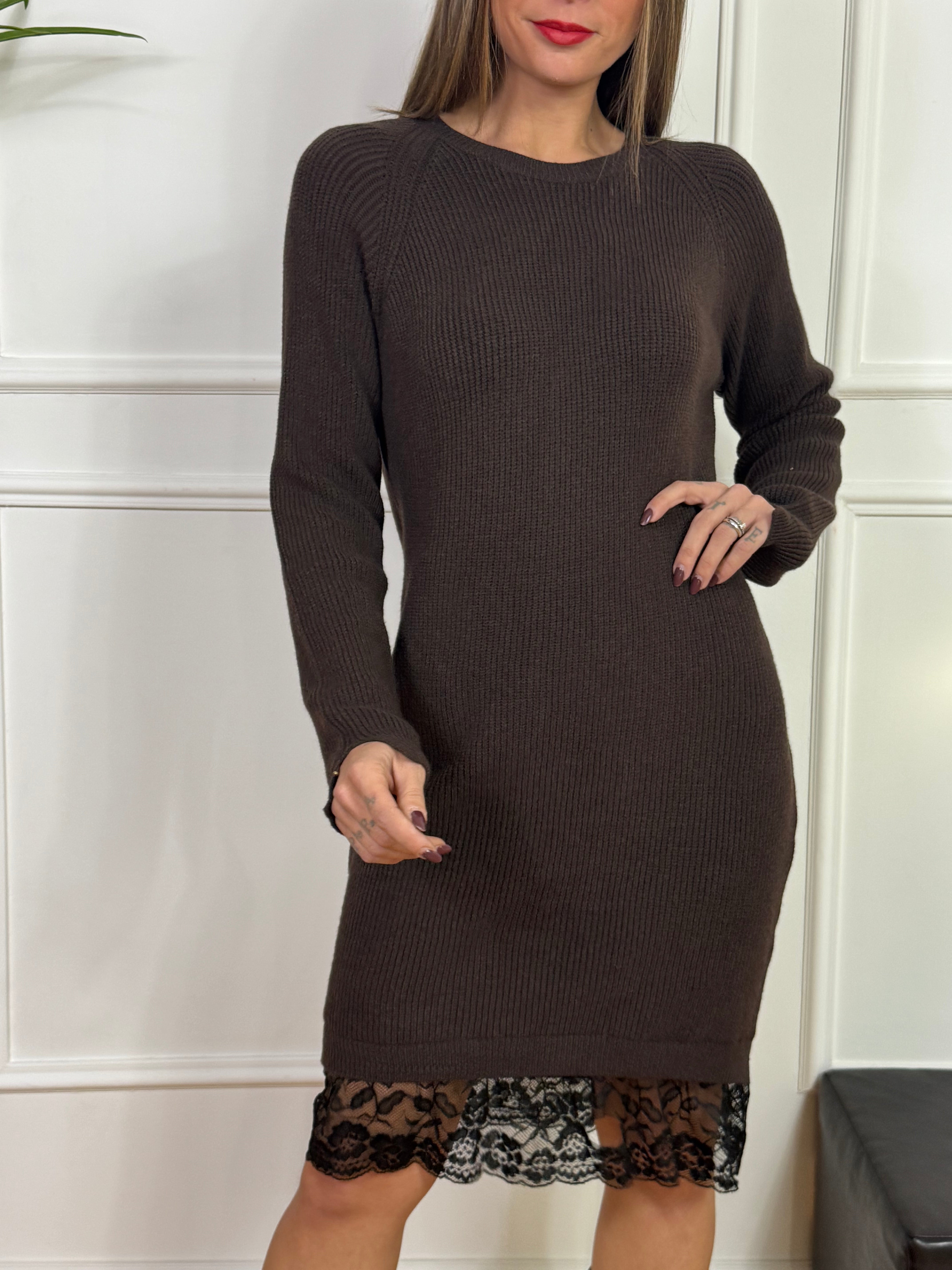 ABITO in maglia Susy Mix CON PIZZO