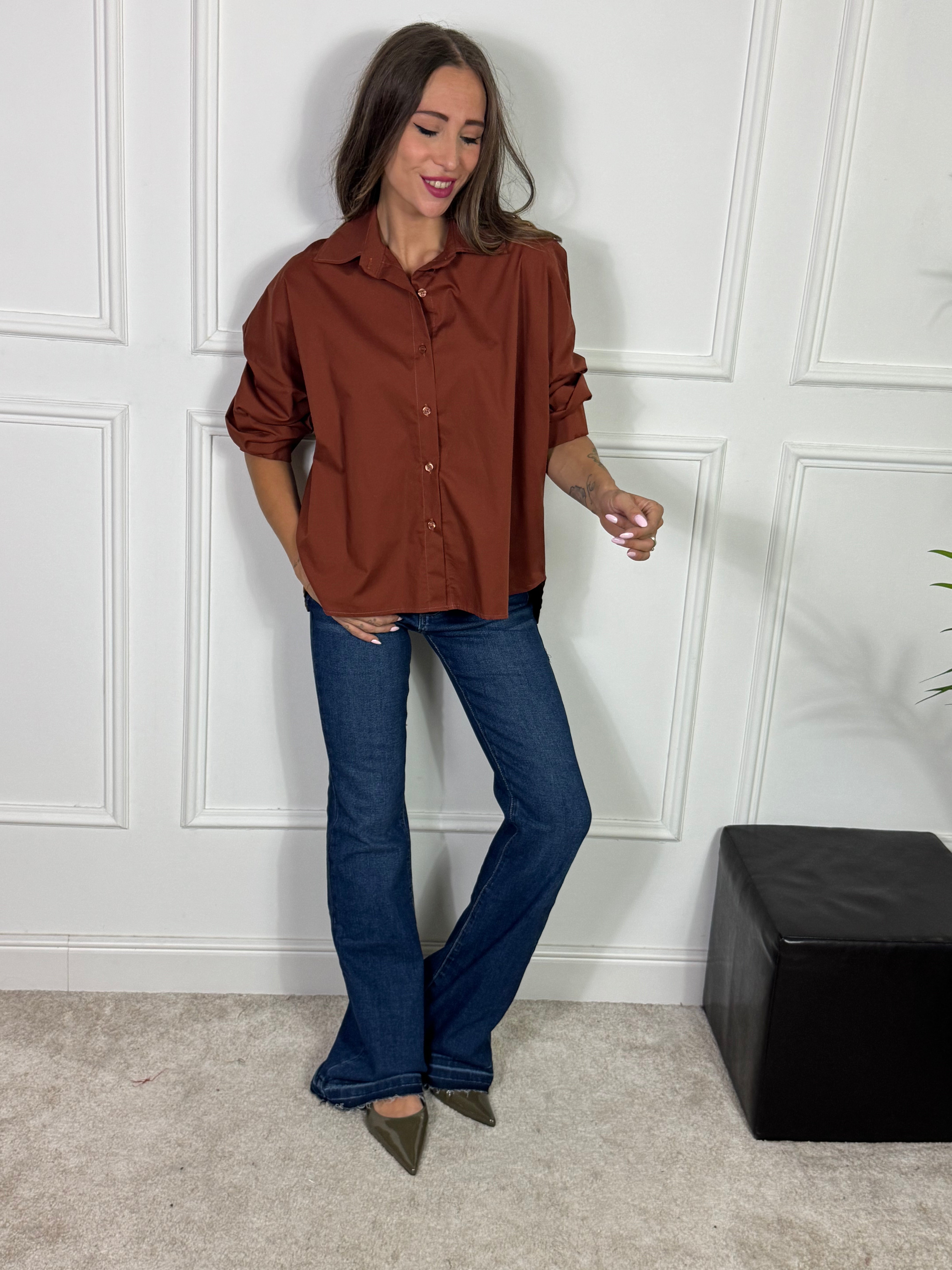 Camicia in cotone elasticizzato OVER Victoria ILMH