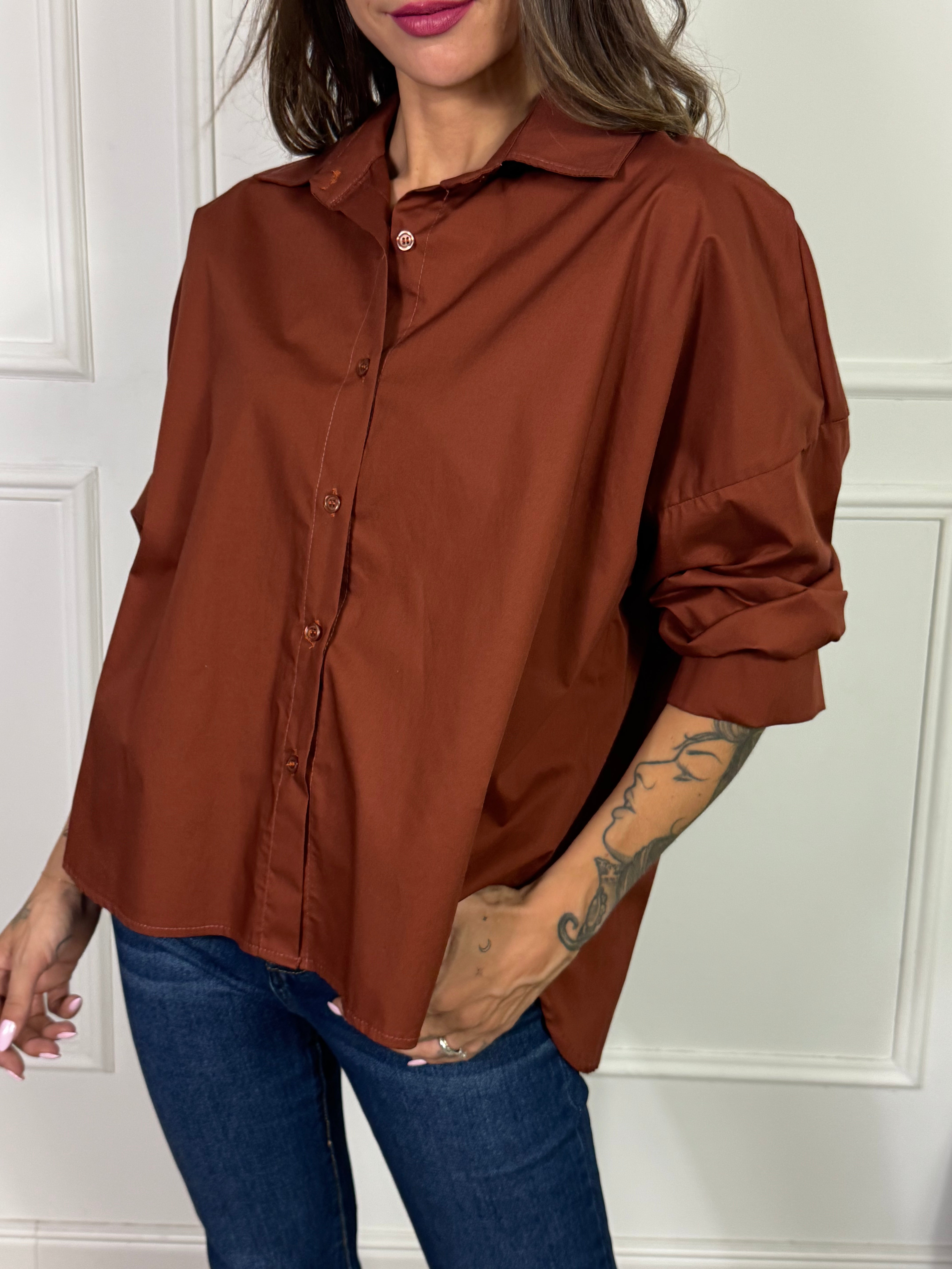 Camicia in cotone elasticizzato OVER Victoria ILMH