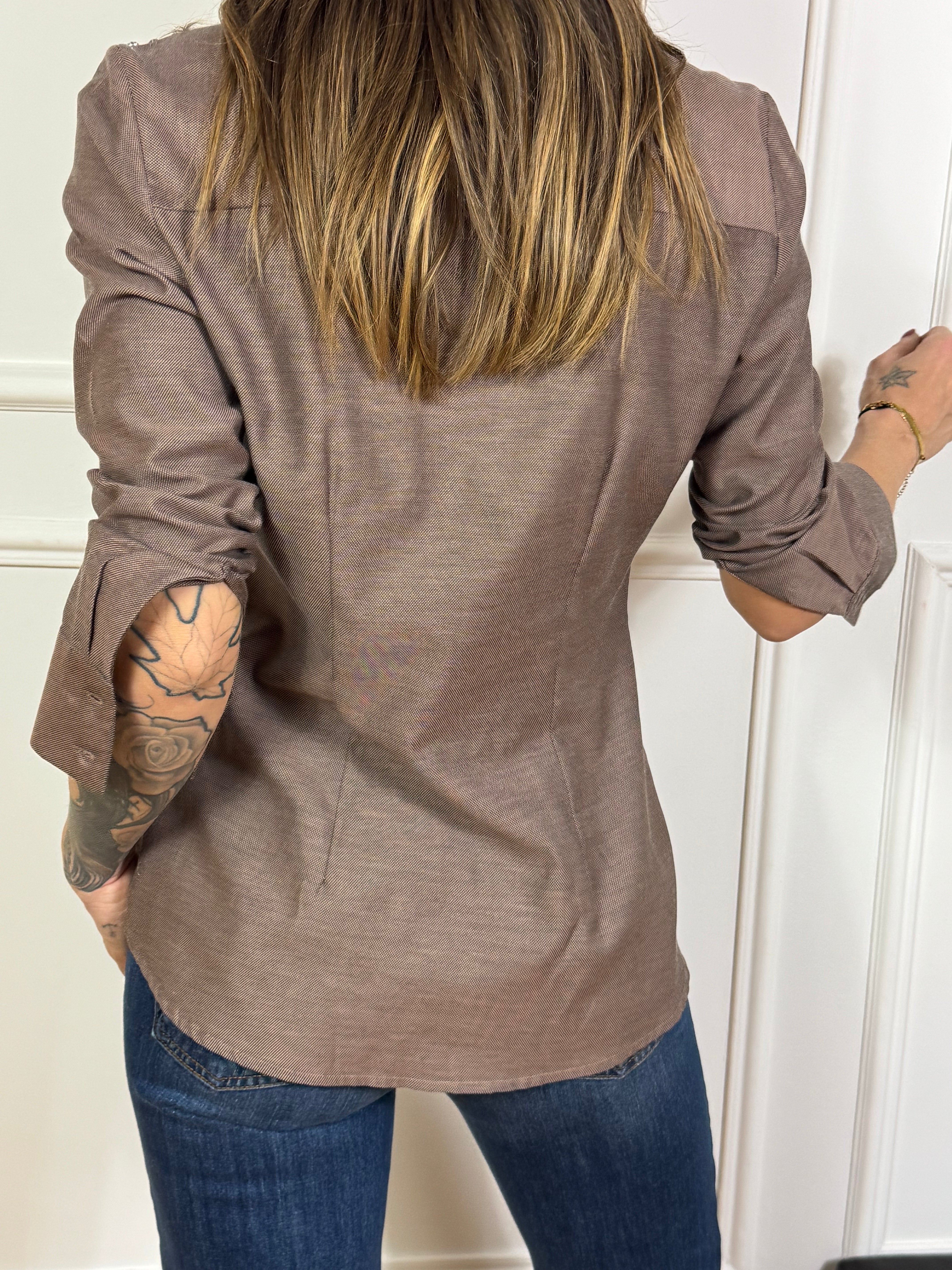 Camicia Oxford Susy Mix con zirconi