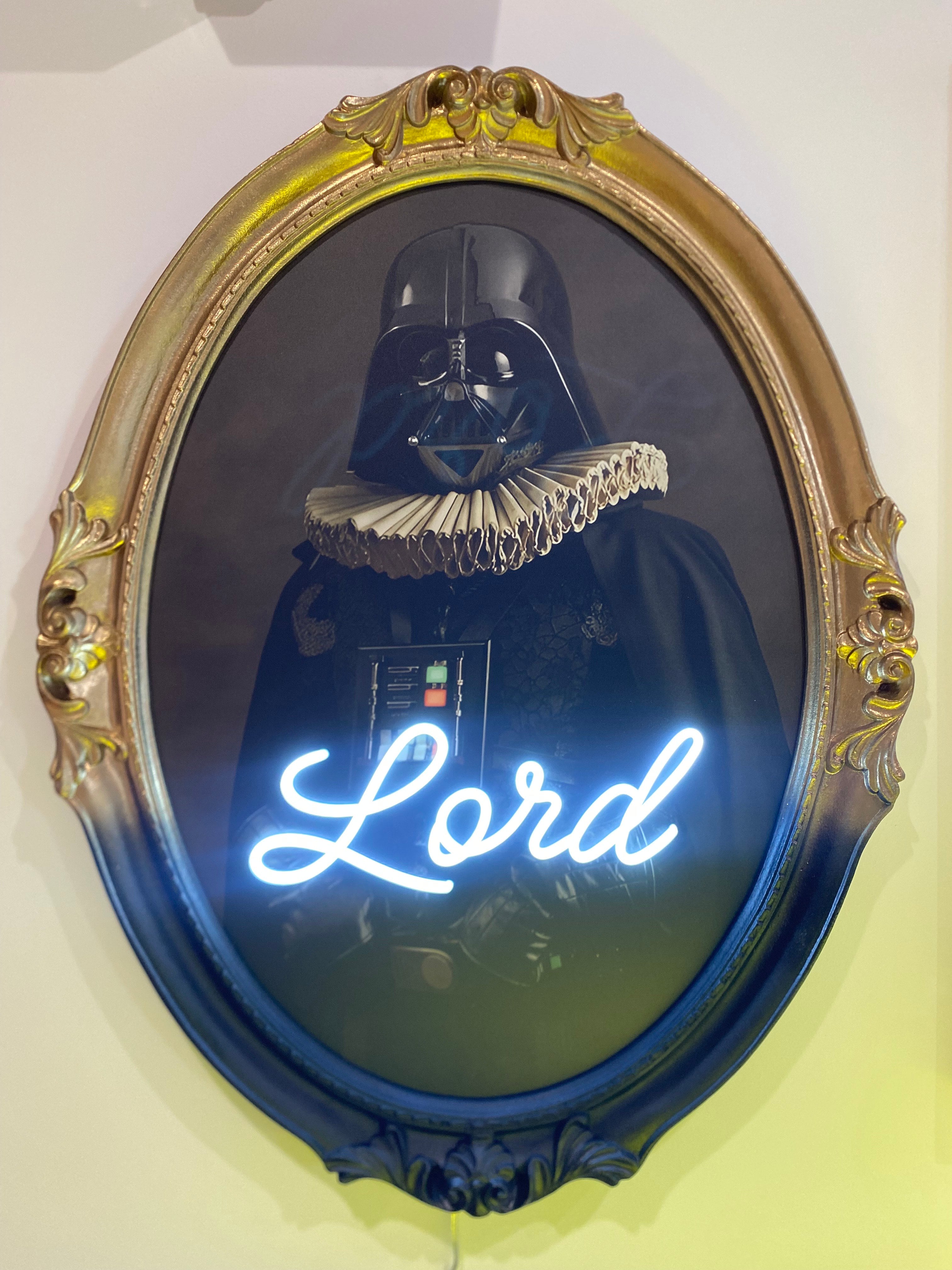 Quadro LORD neon led + cornice ovale