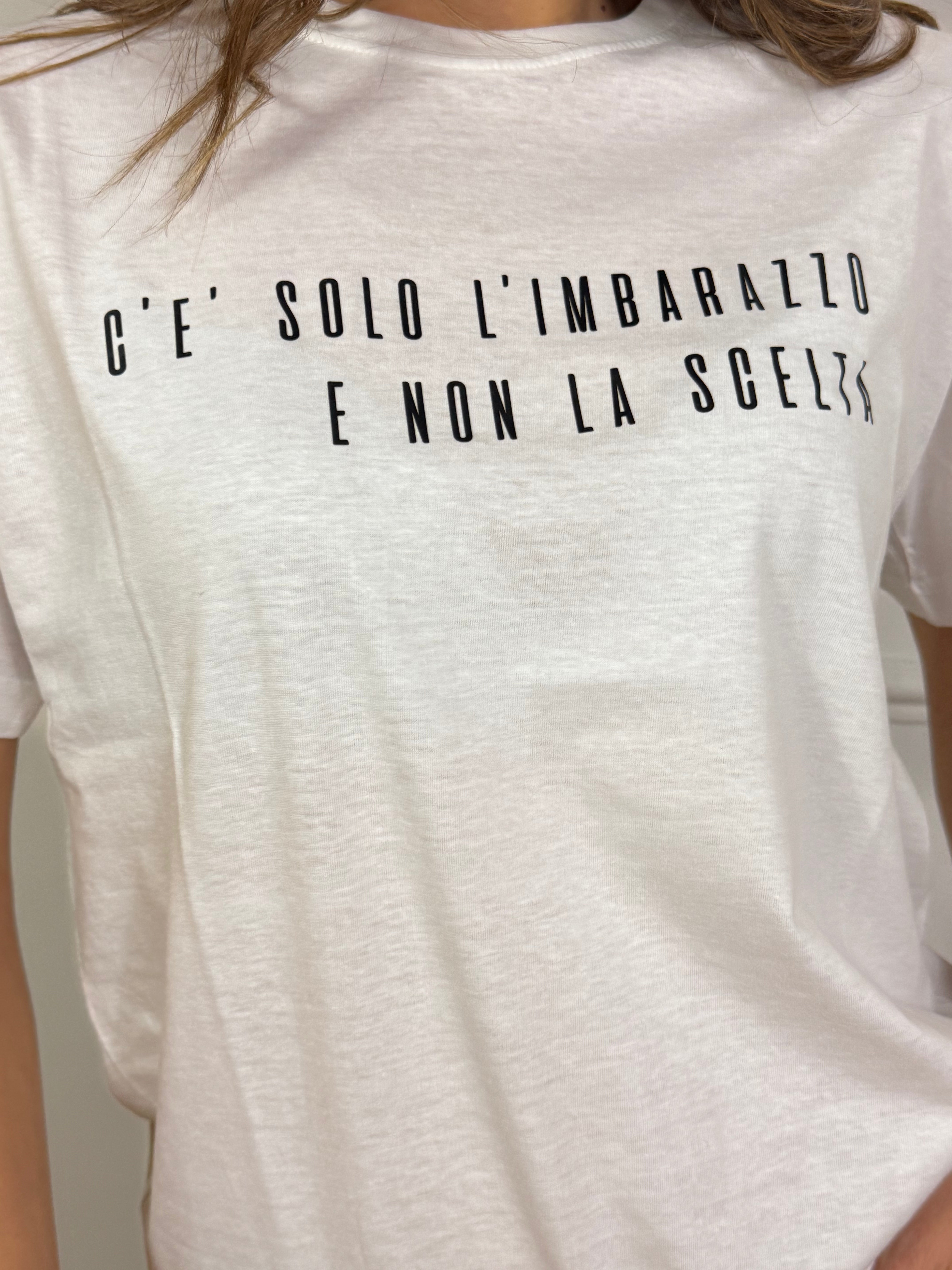 T-shirt con scritta Susy Mix IMBARAZZO - SCELTA
