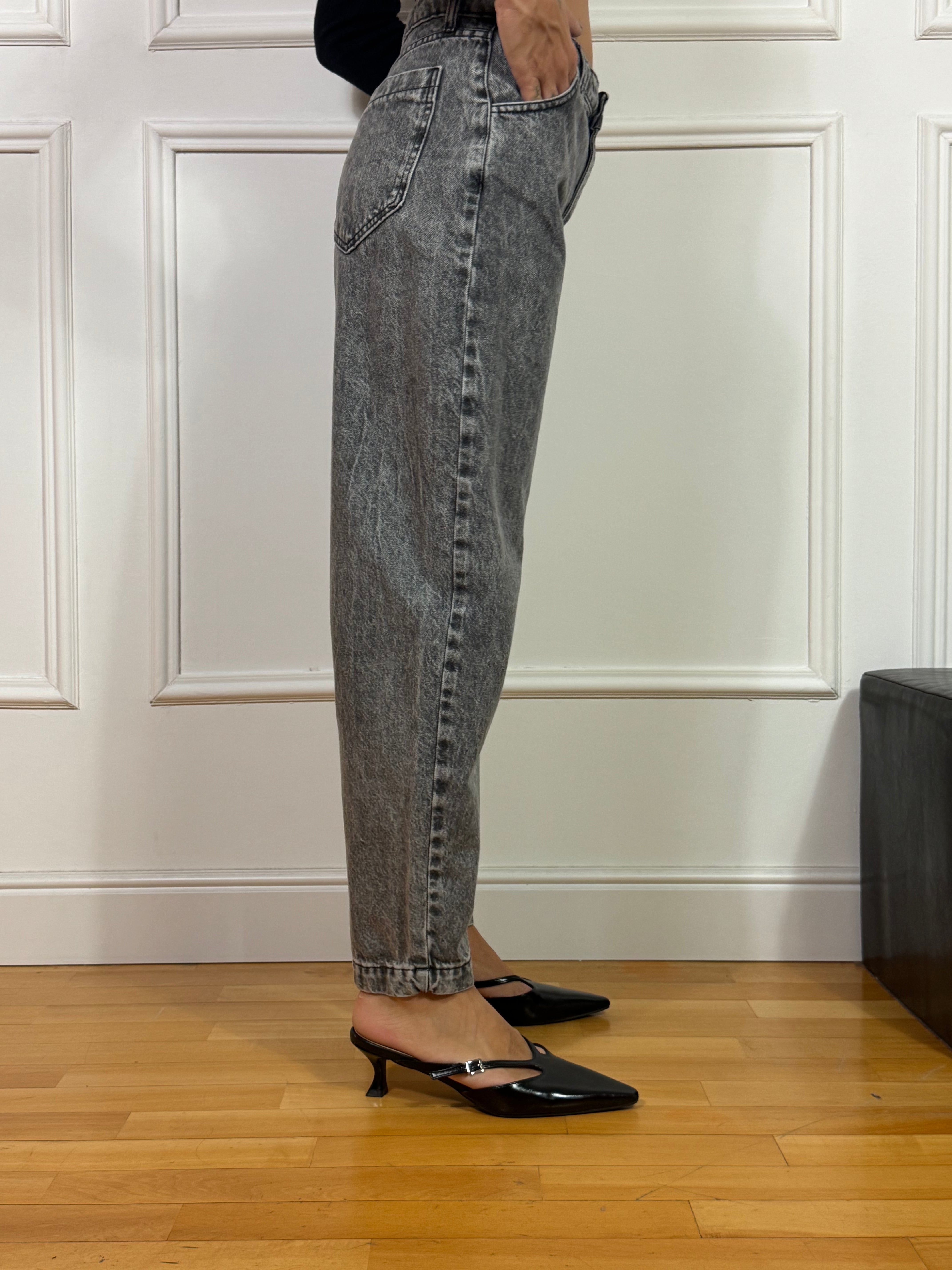 Jeans Susy Mix BAGGY DELAVE' GRIGIO
