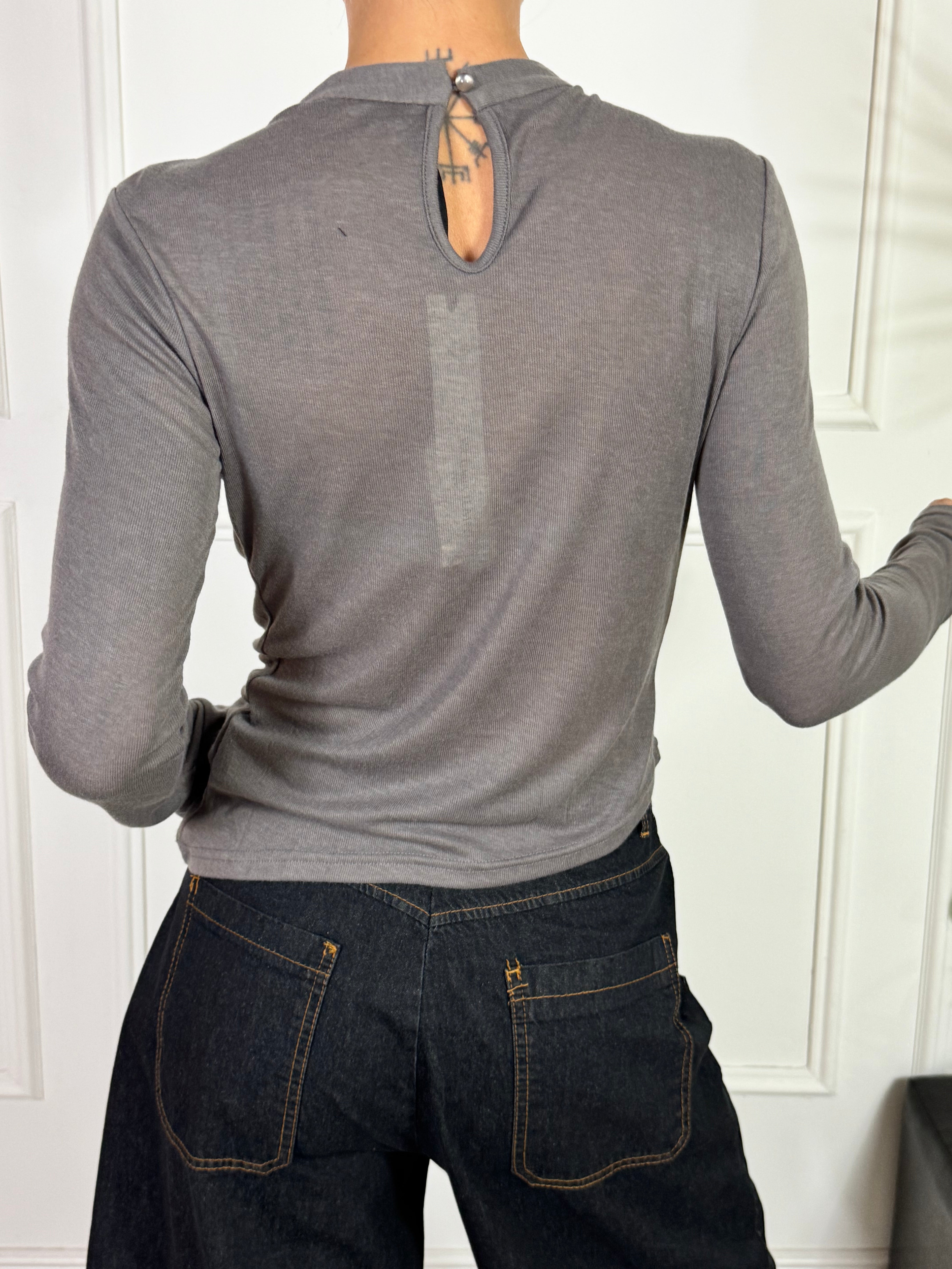 Maglia GRIGIA Victoria ILMH scollo cut-out