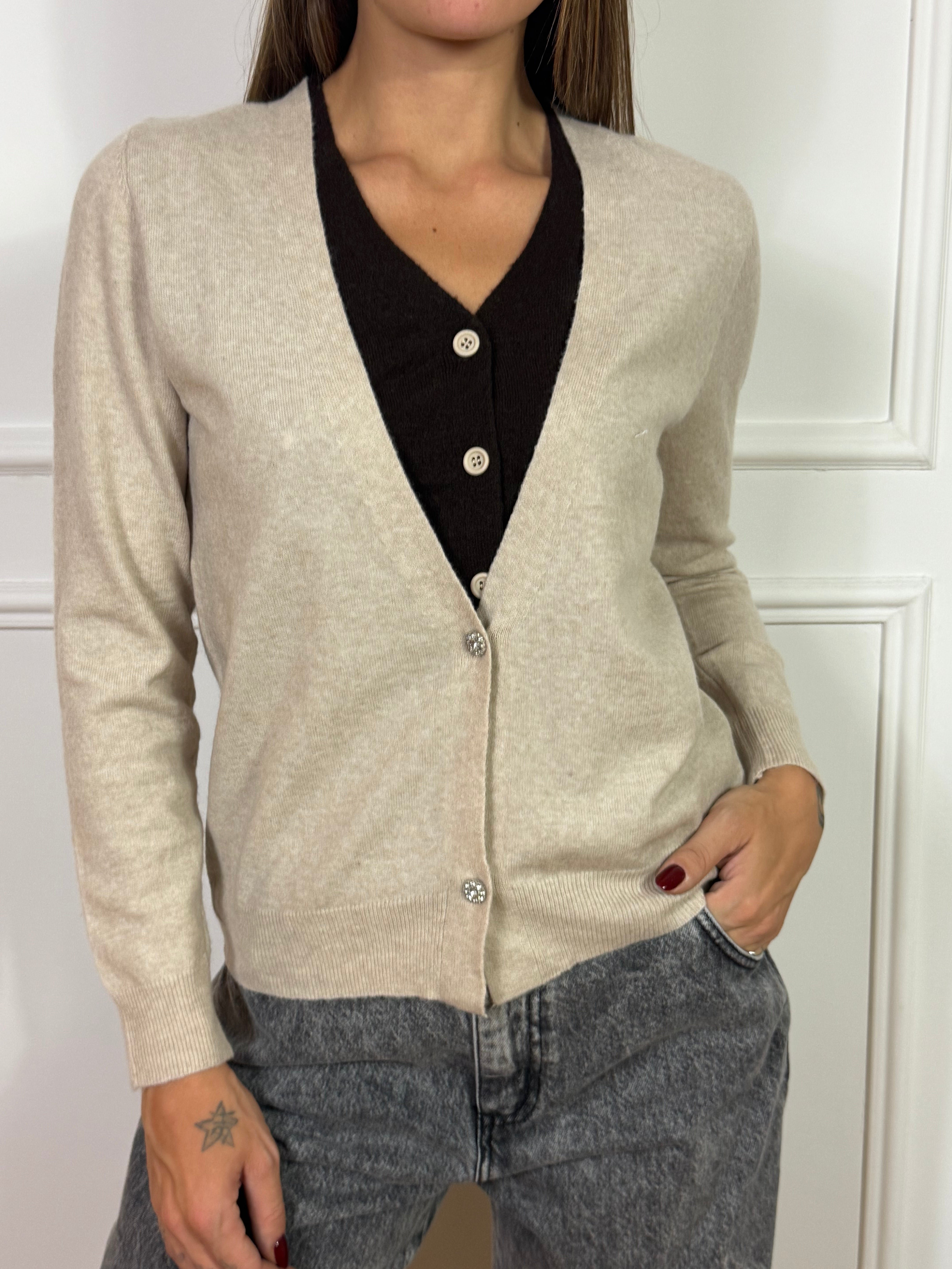 Cardigan effetto doppiato Susy Mix