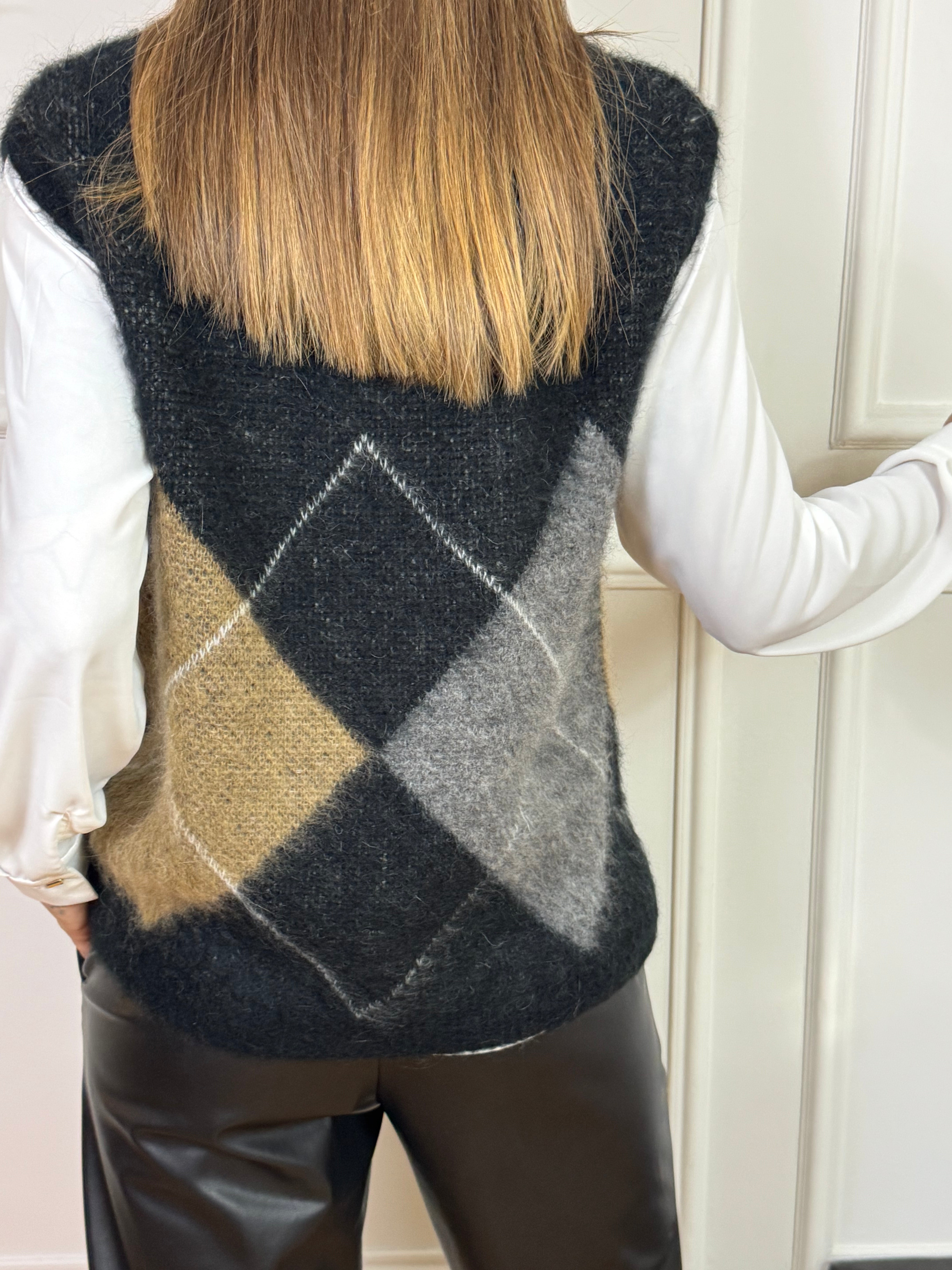 Gilet in maglia OVER Susy Mix ROMBI