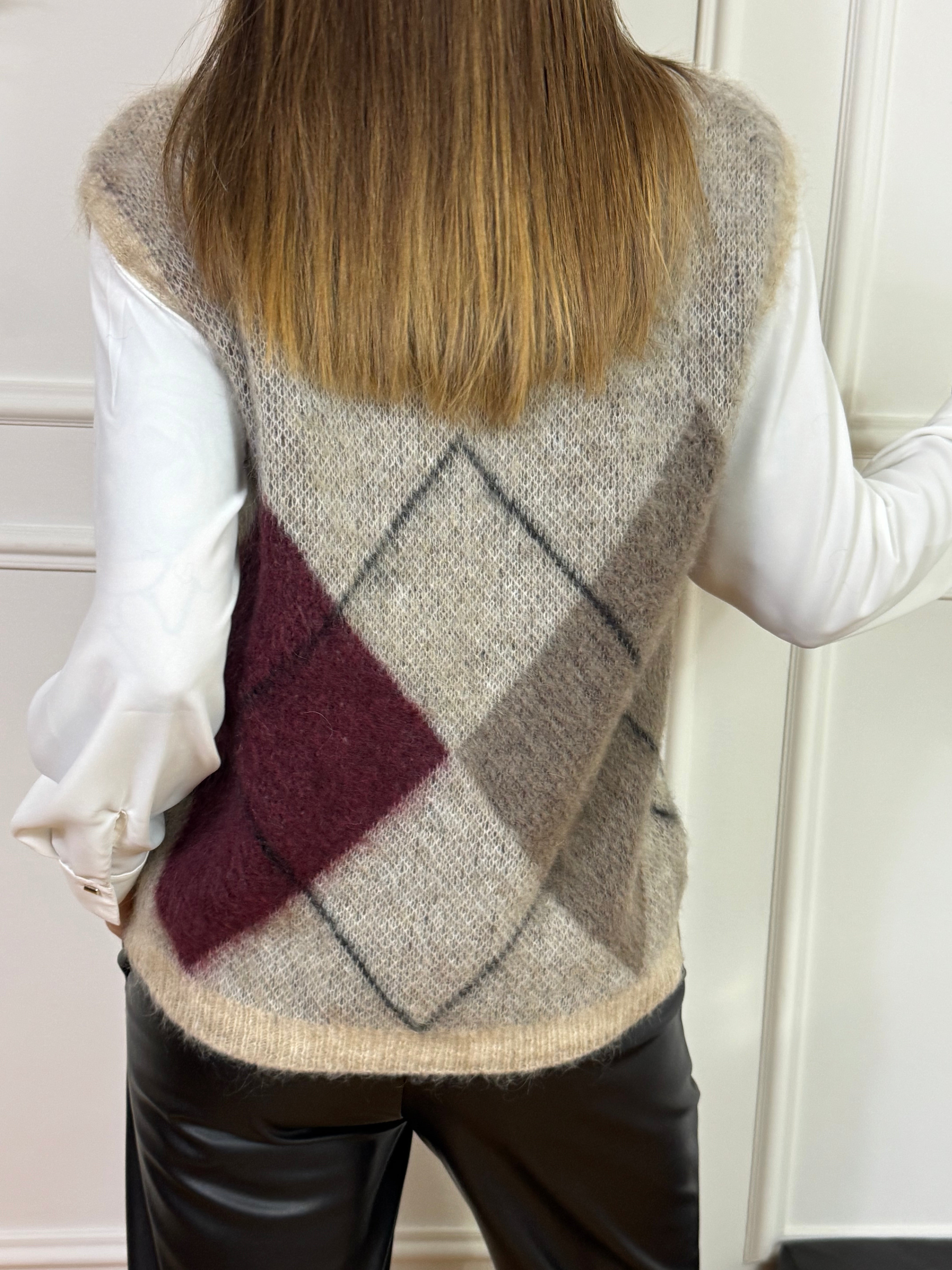 Gilet in maglia OVER Susy Mix ROMBI