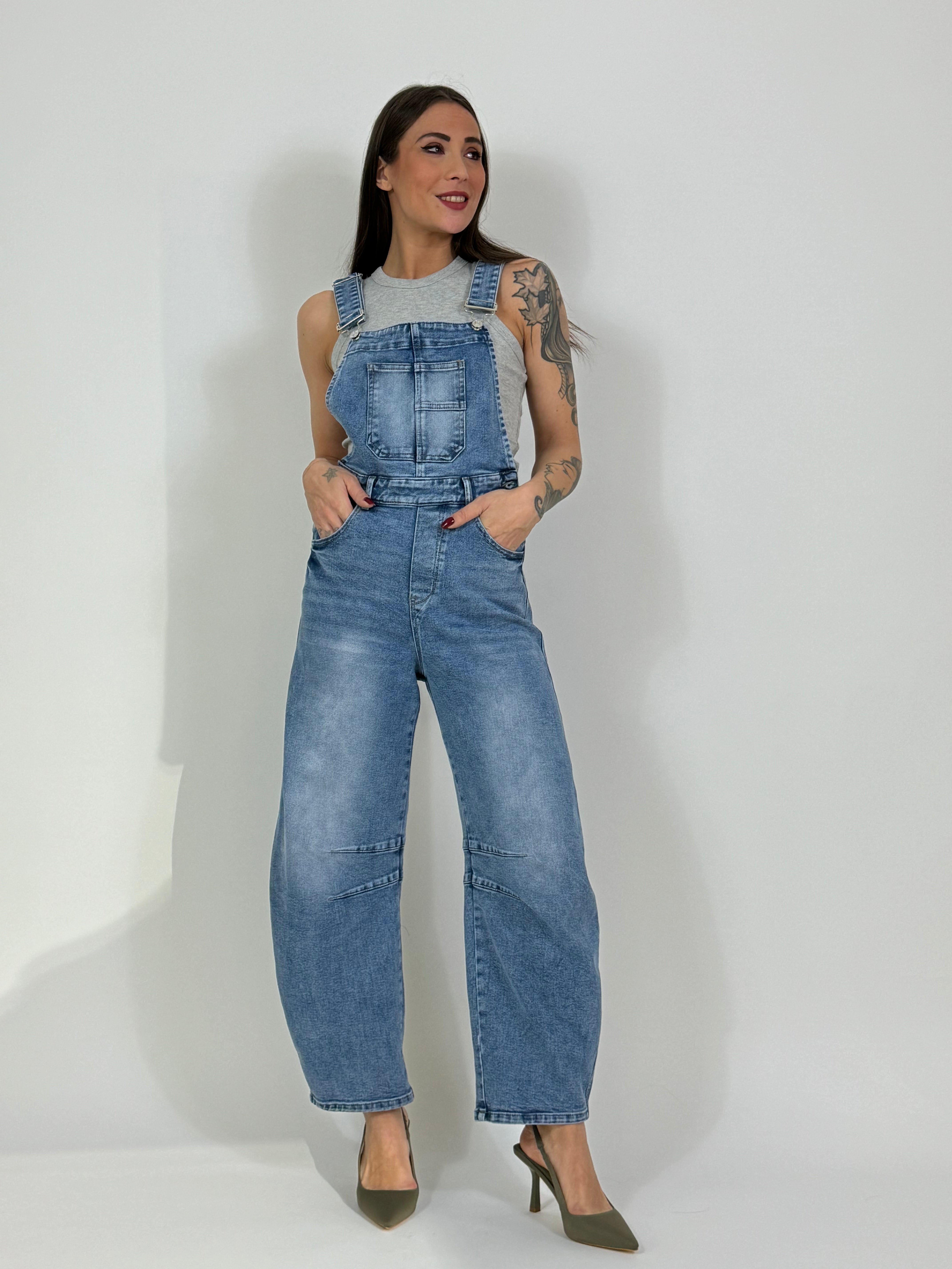 Salopette di jeans Susy Mix pantalone a FERRO DI CAVALLO