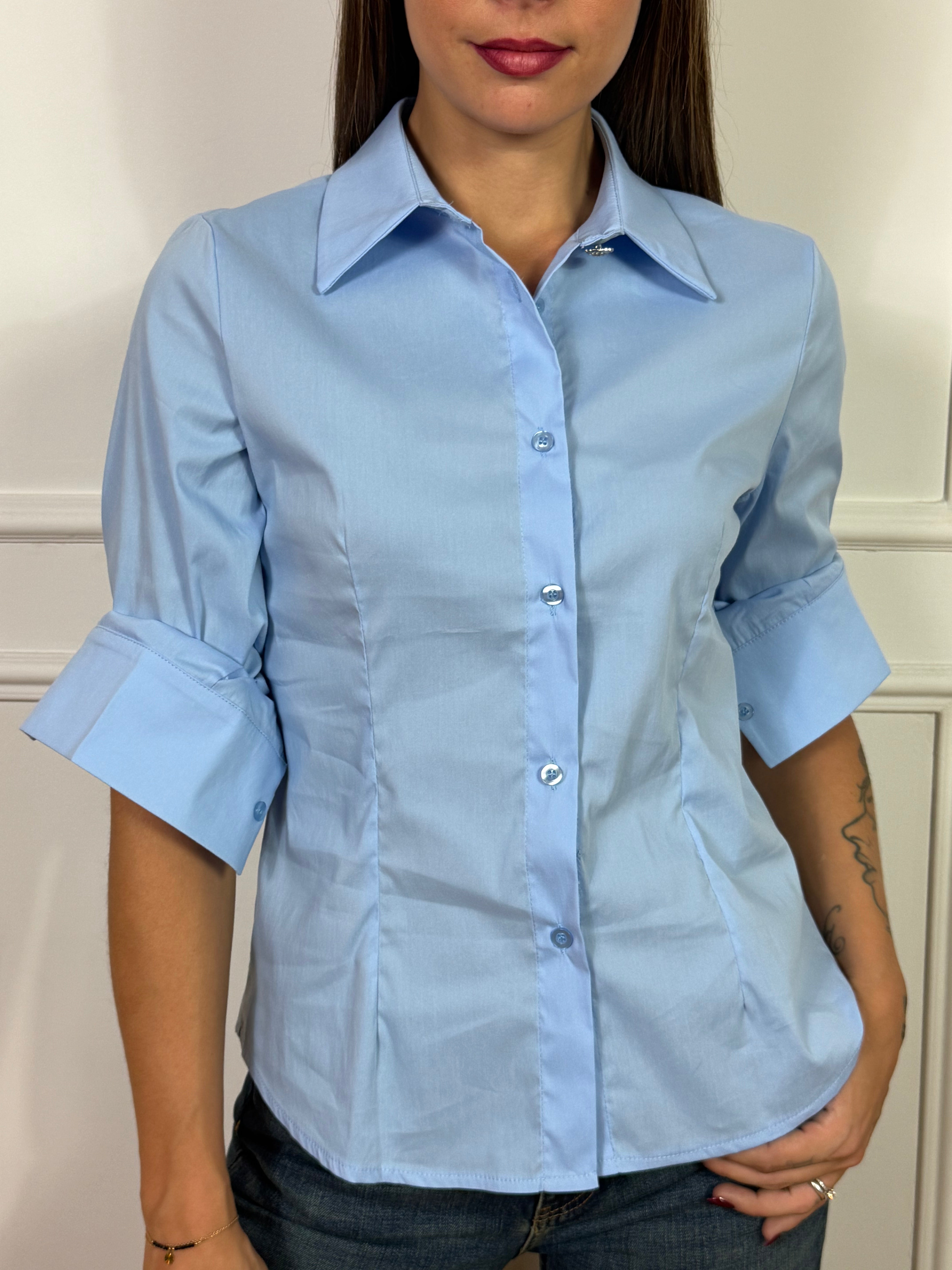 Camicia Susy Mix con BOTTONE GIOIELLO