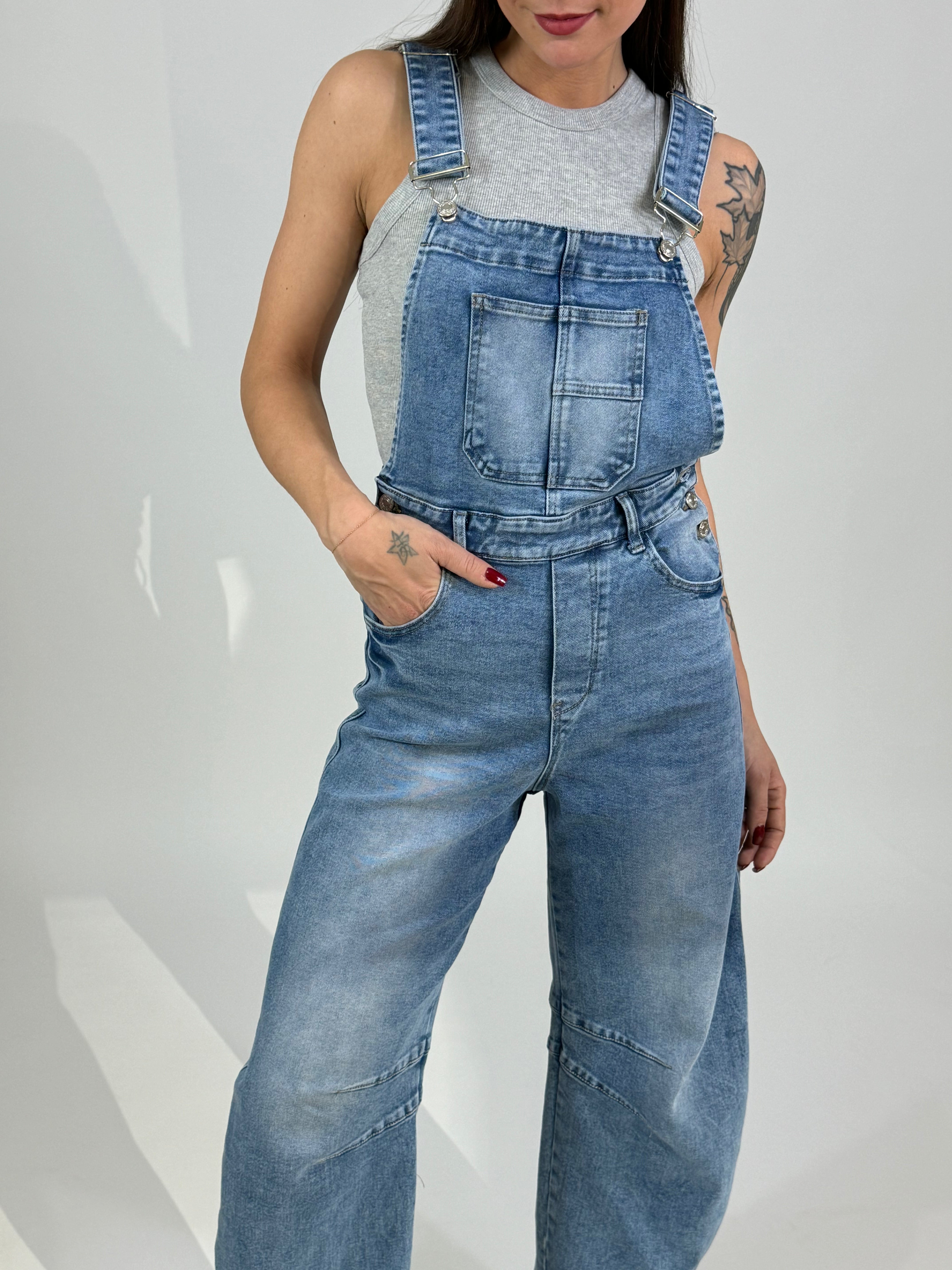 Salopette di jeans Susy Mix pantalone a FERRO DI CAVALLO