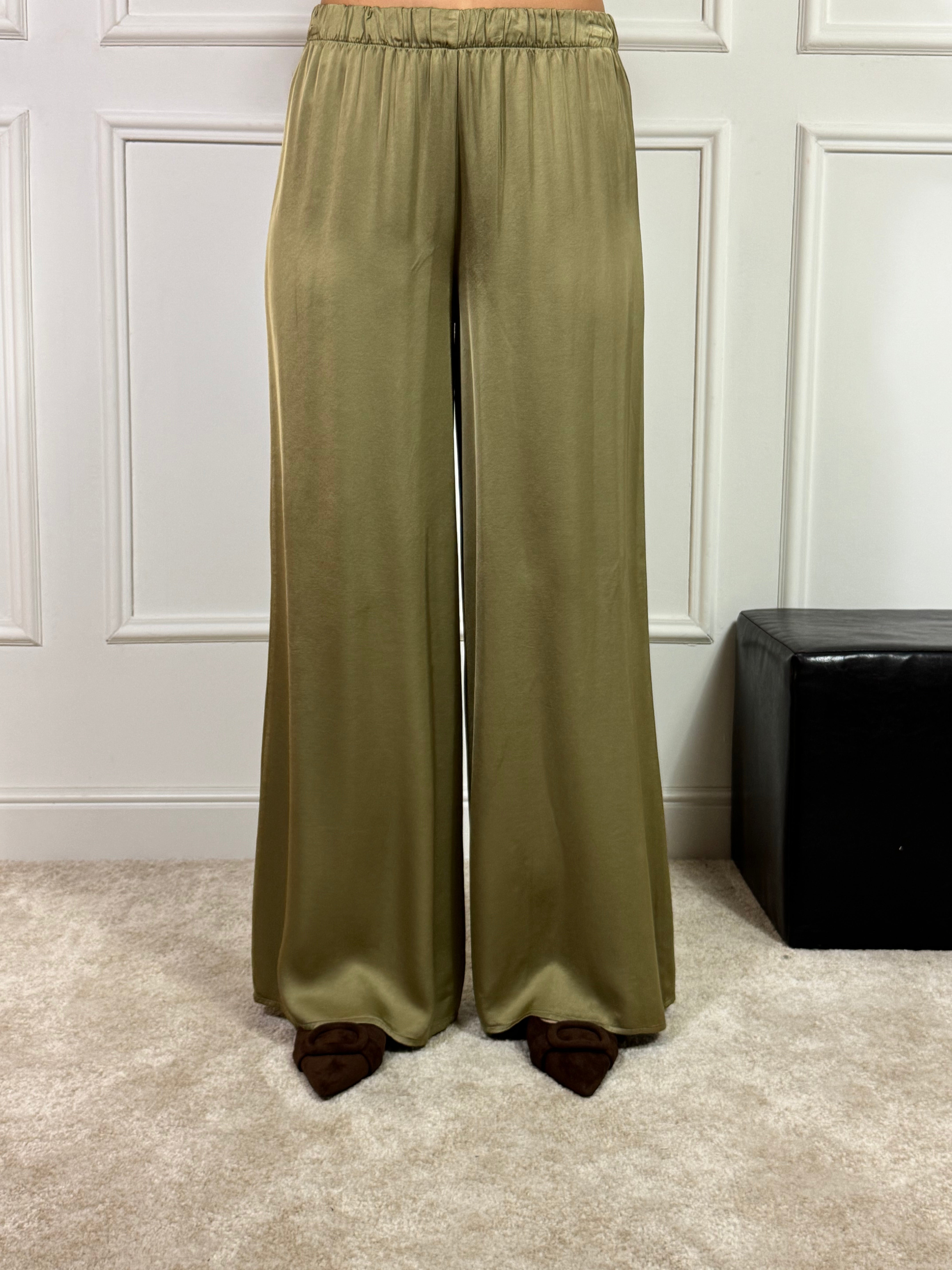 Pantalone ampio in raso HAVE ONE